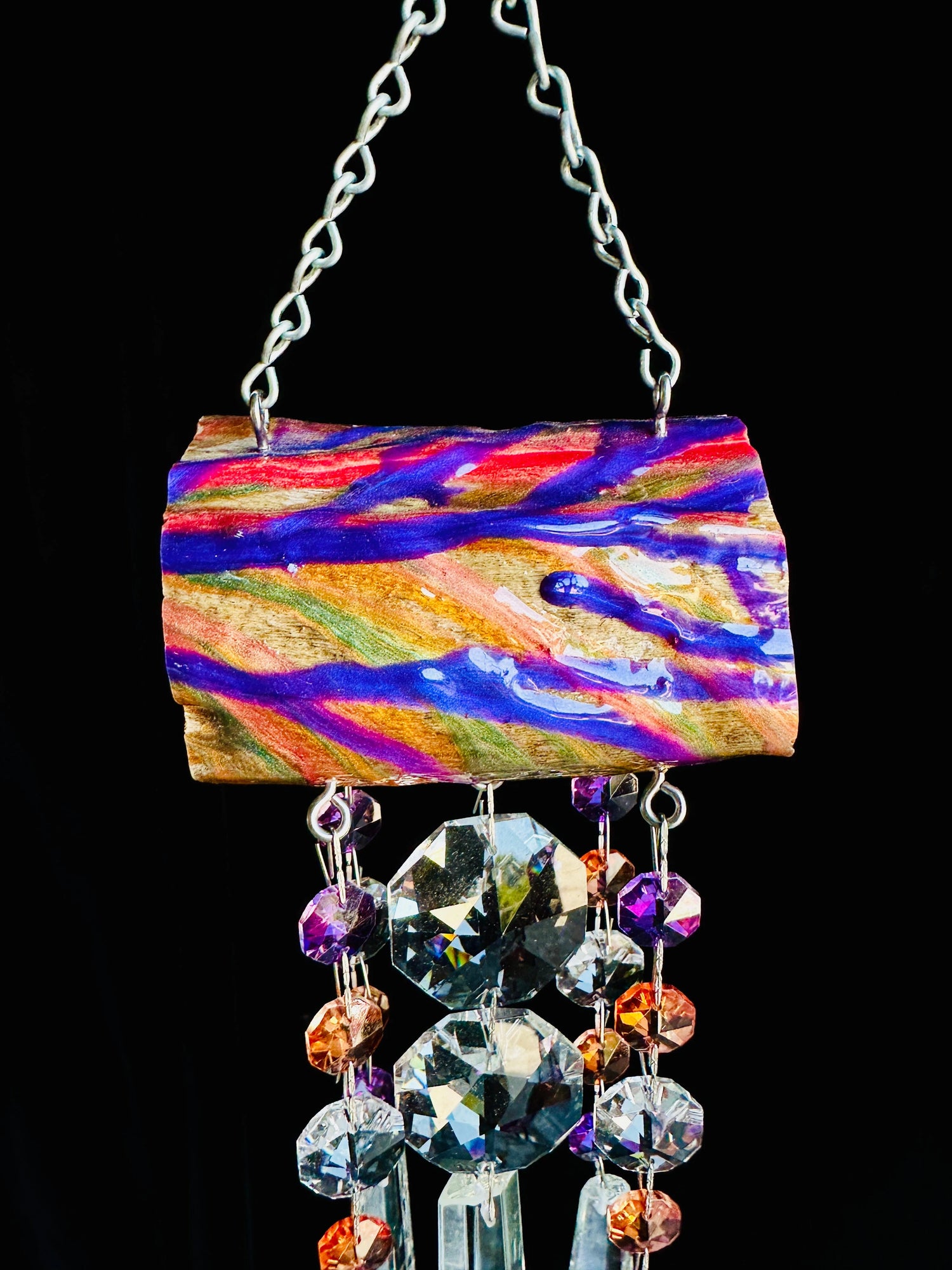 Glistening Driftwood Sun-catching Wind-chimes