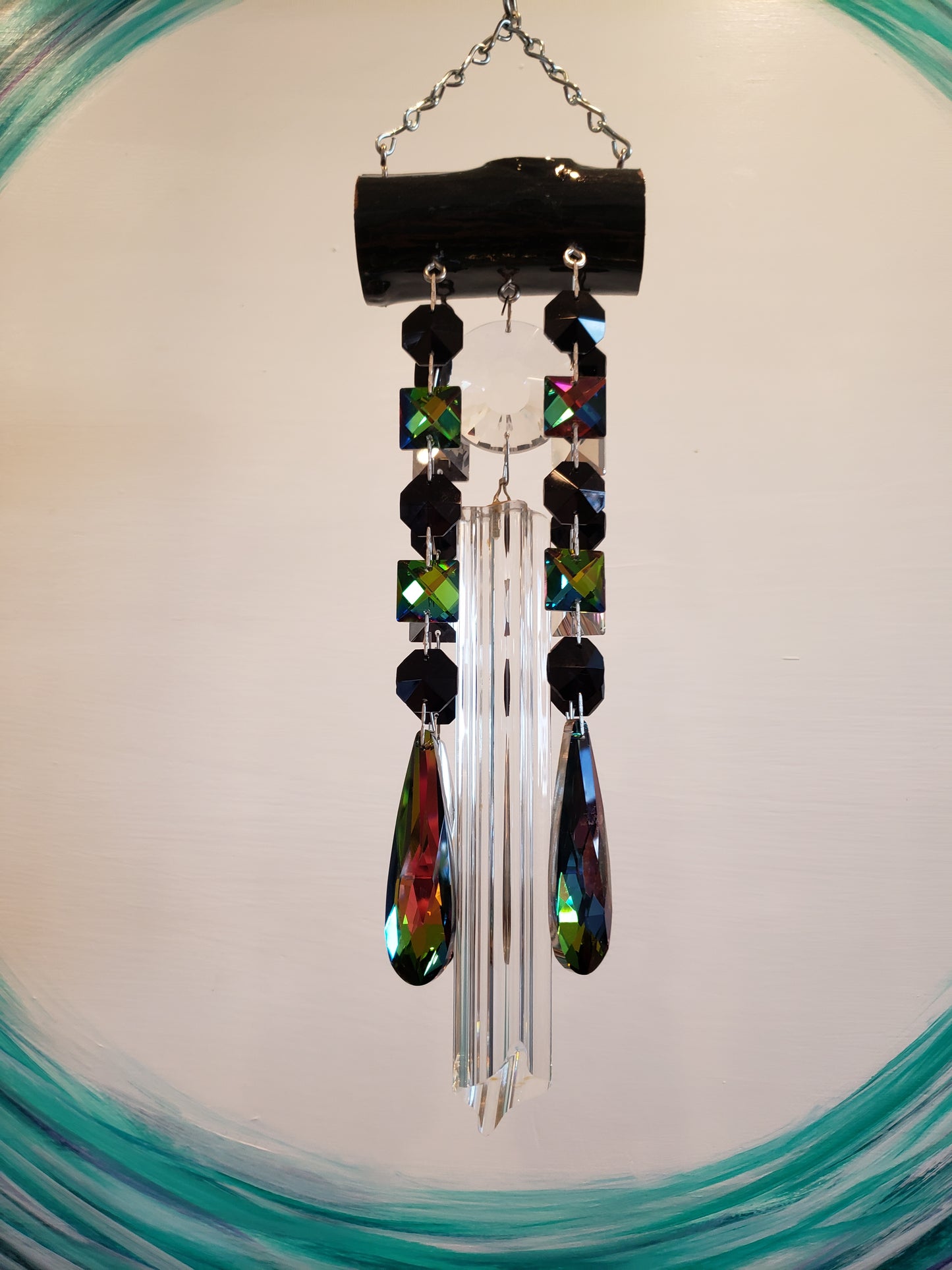 Handmade unique windchime suncatcher by Dazzling Driftwood
