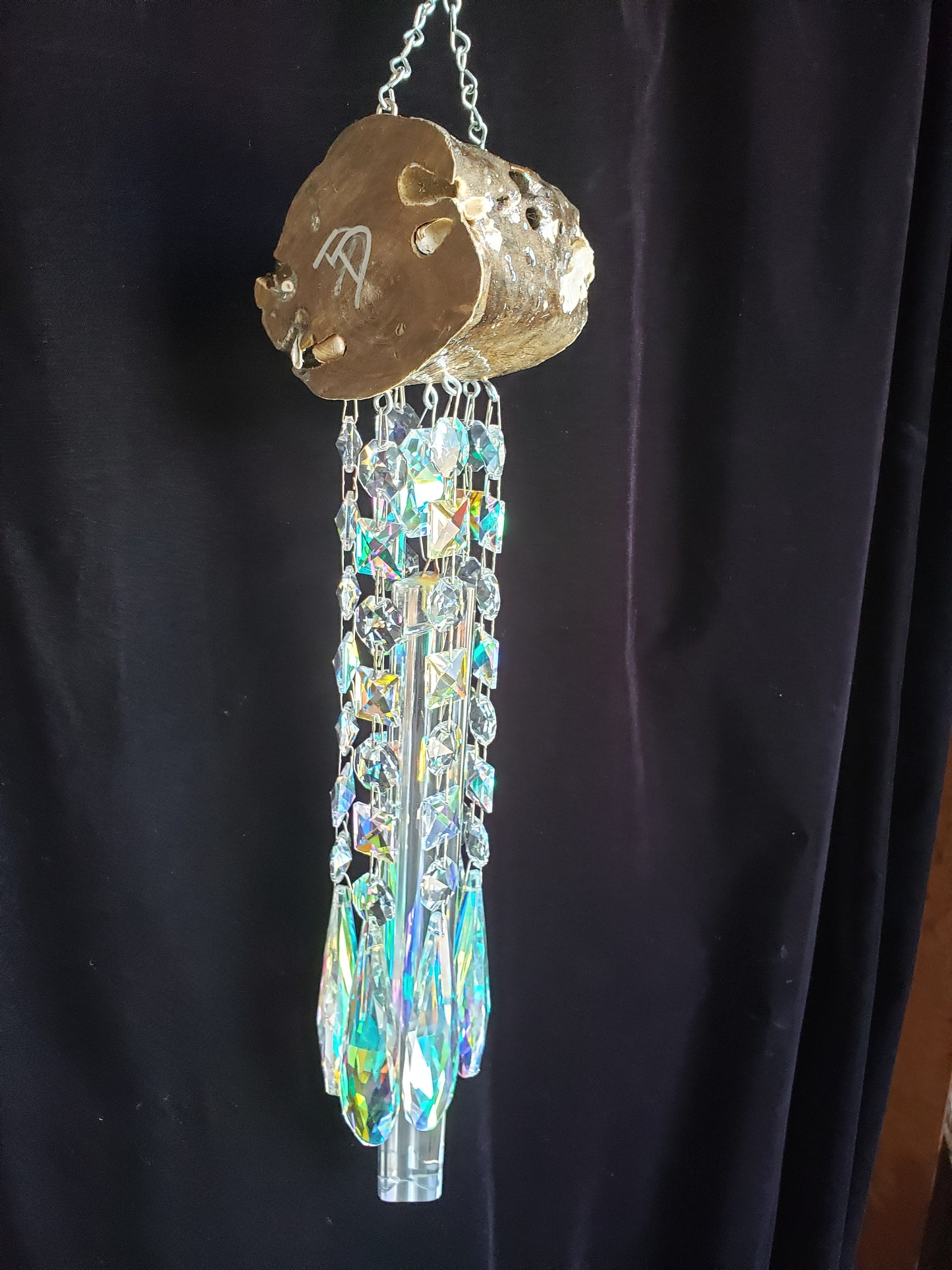 Dazzling Dtiftwood handmade windchime suncatcher