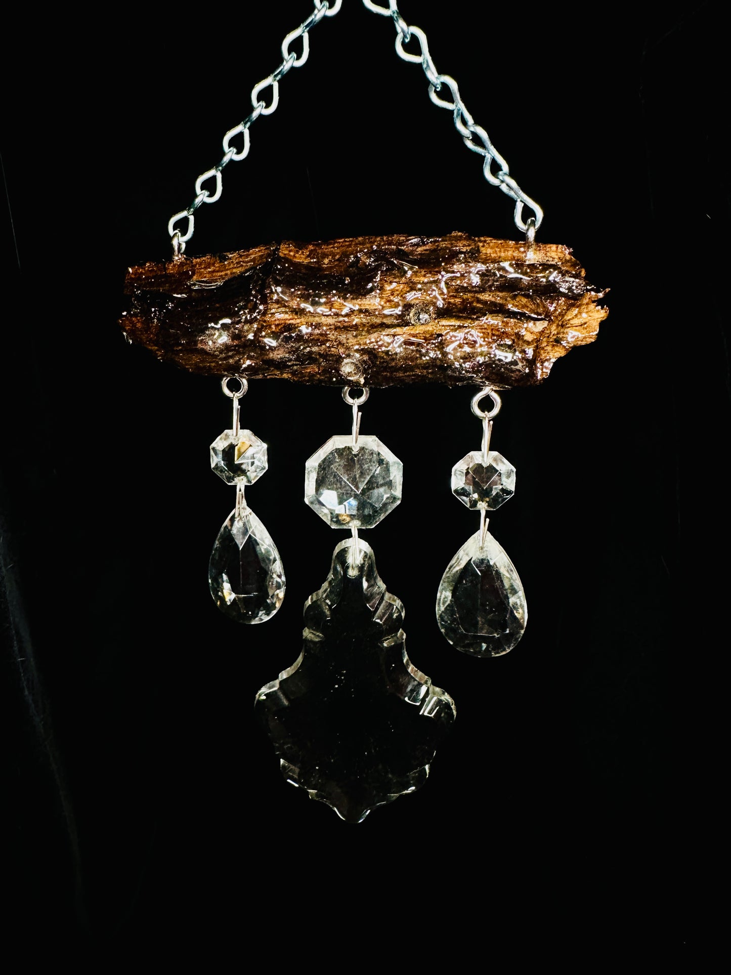 Antique and Driftwood Suncatcher