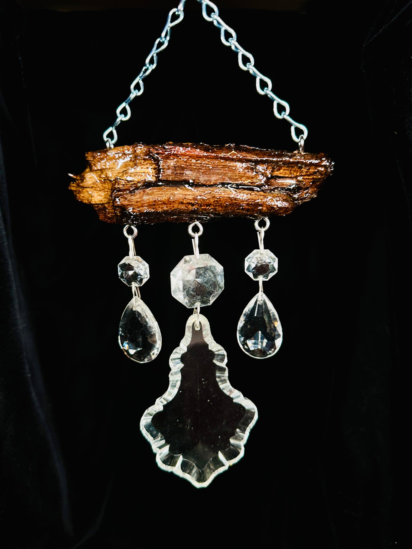 Antique and Driftwood Suncatcher
