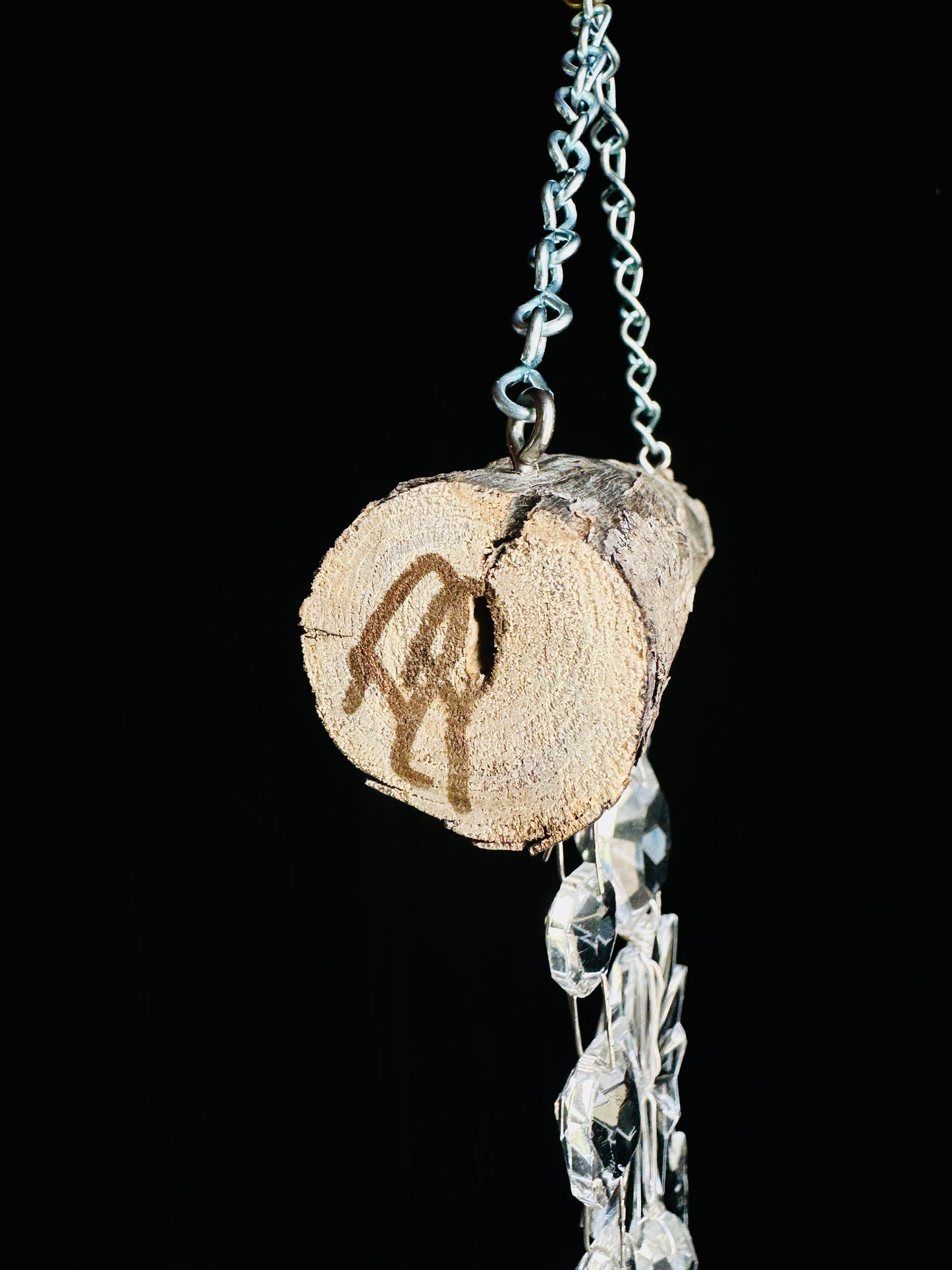 IHS Crystal & Driftwood Suncatcher Three Strand