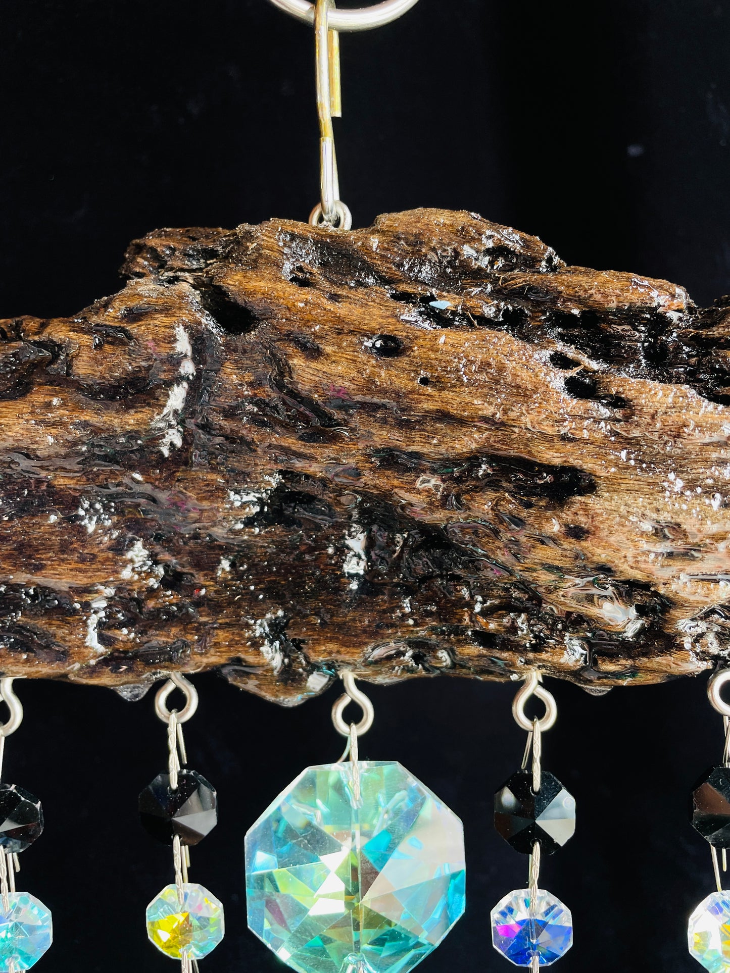 Dazzling Driftwood epoxy resin art