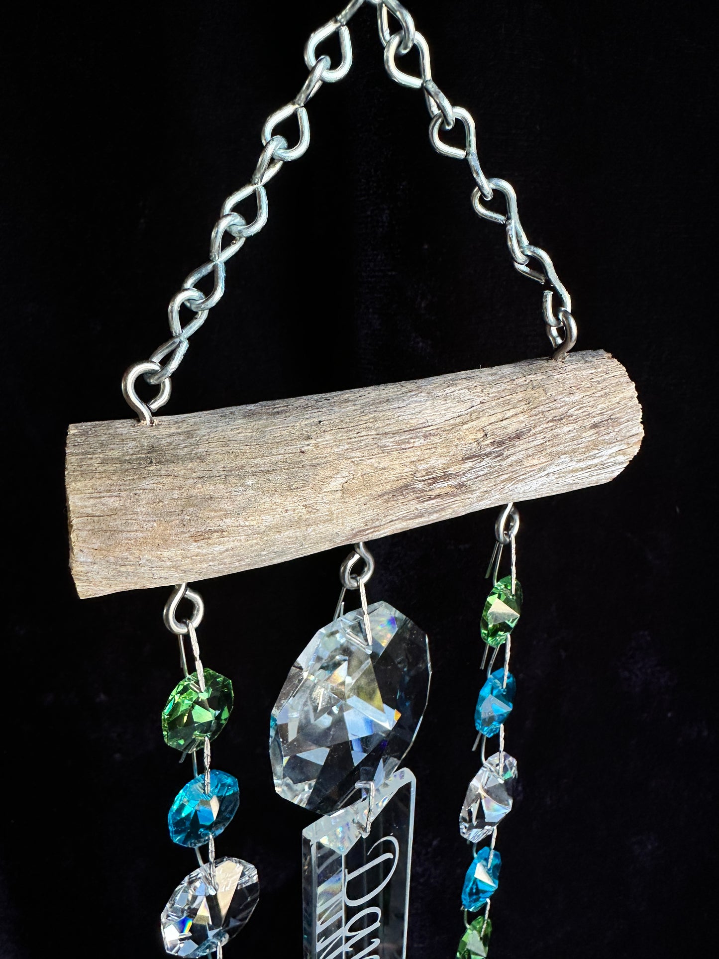 Danny's Dazzle Fundraising Sun-catching Windchime Natural Driftwood 3 Strand