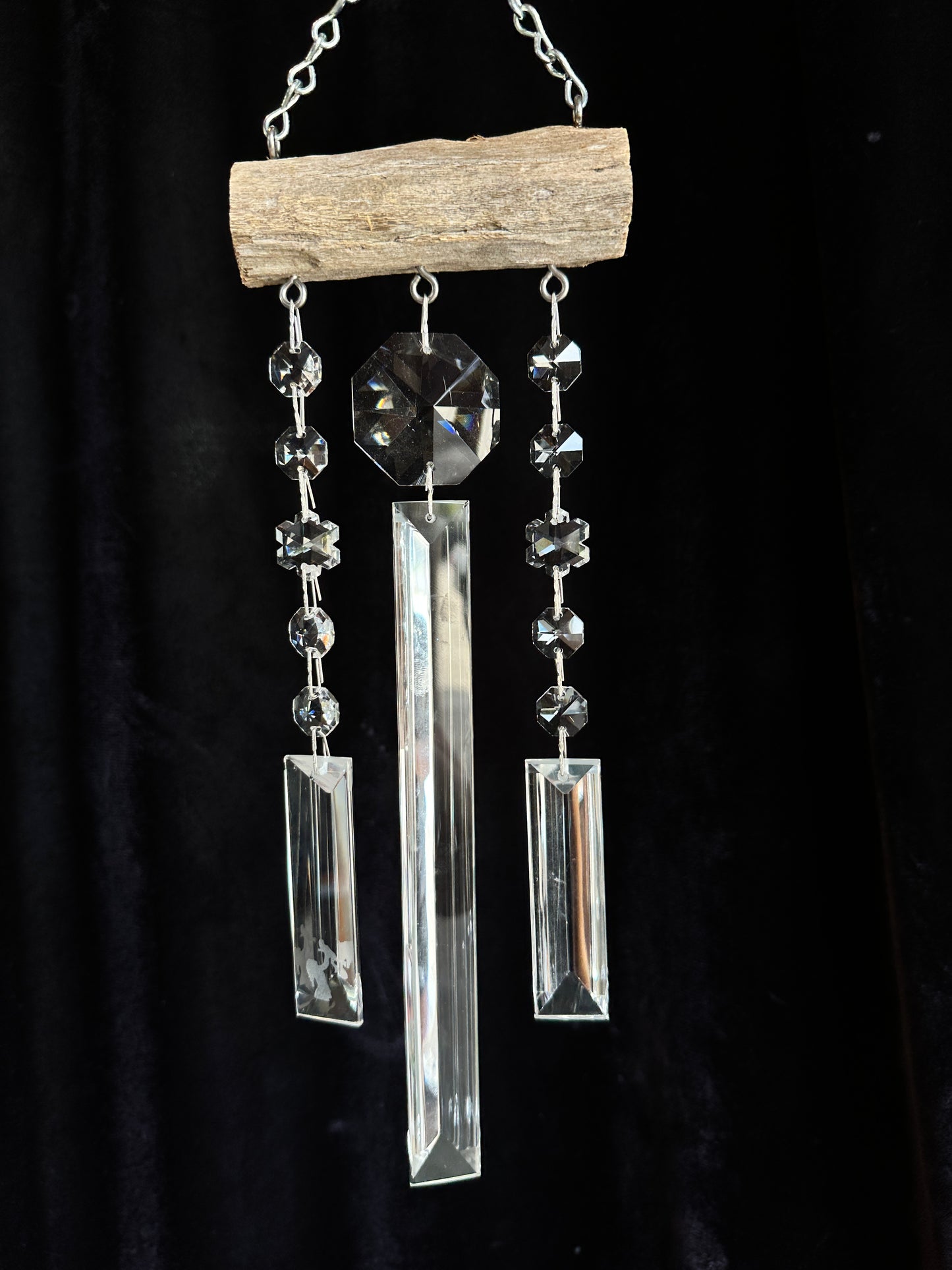 Chandelier crystal mother and child windchime suncatcher