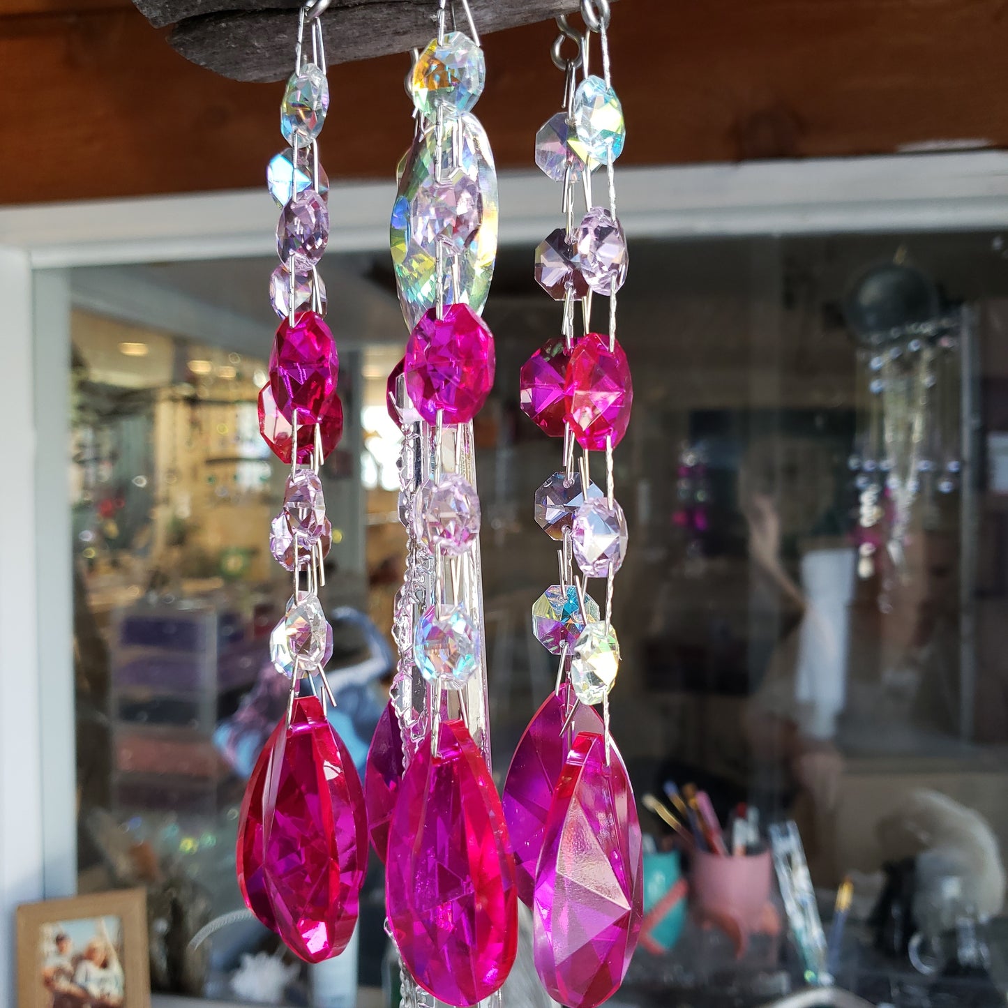 Chandelier crystal windchime suncatcher by Dazzling driftwood