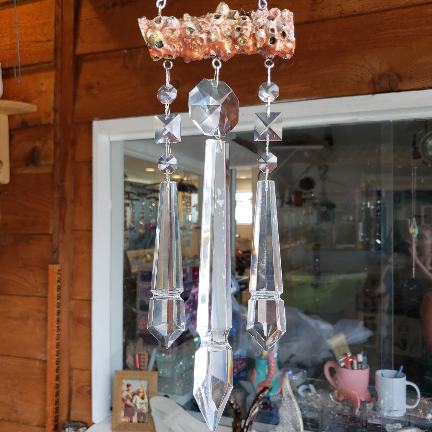 glistening epoxy barnacle 3 windchime chandelier crystals