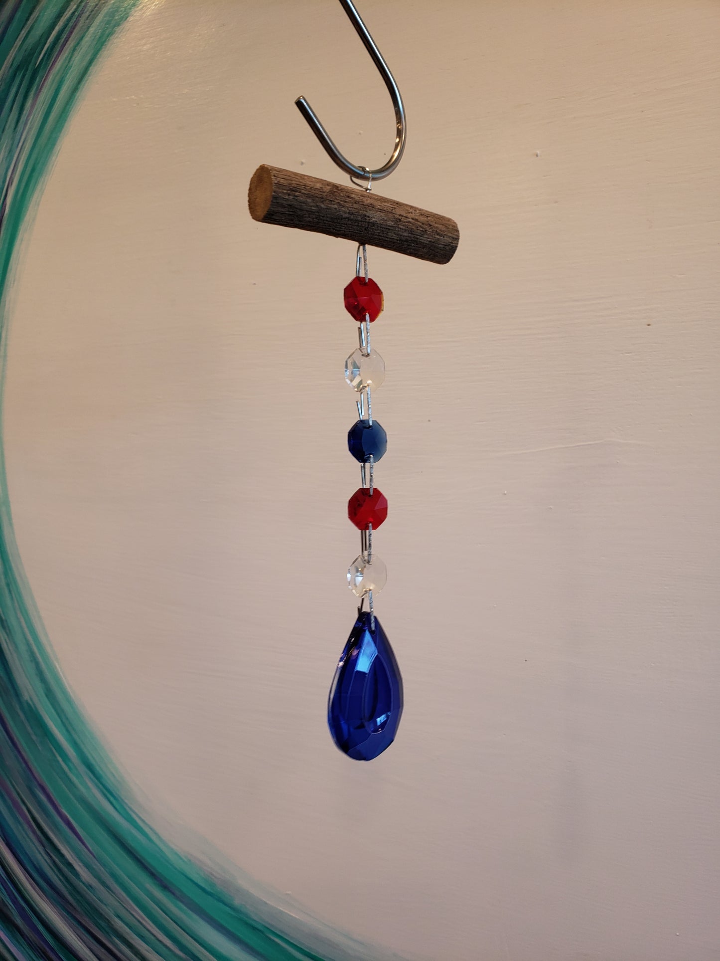 Chandelier crystal suncatcher by Dazzling Driftwood