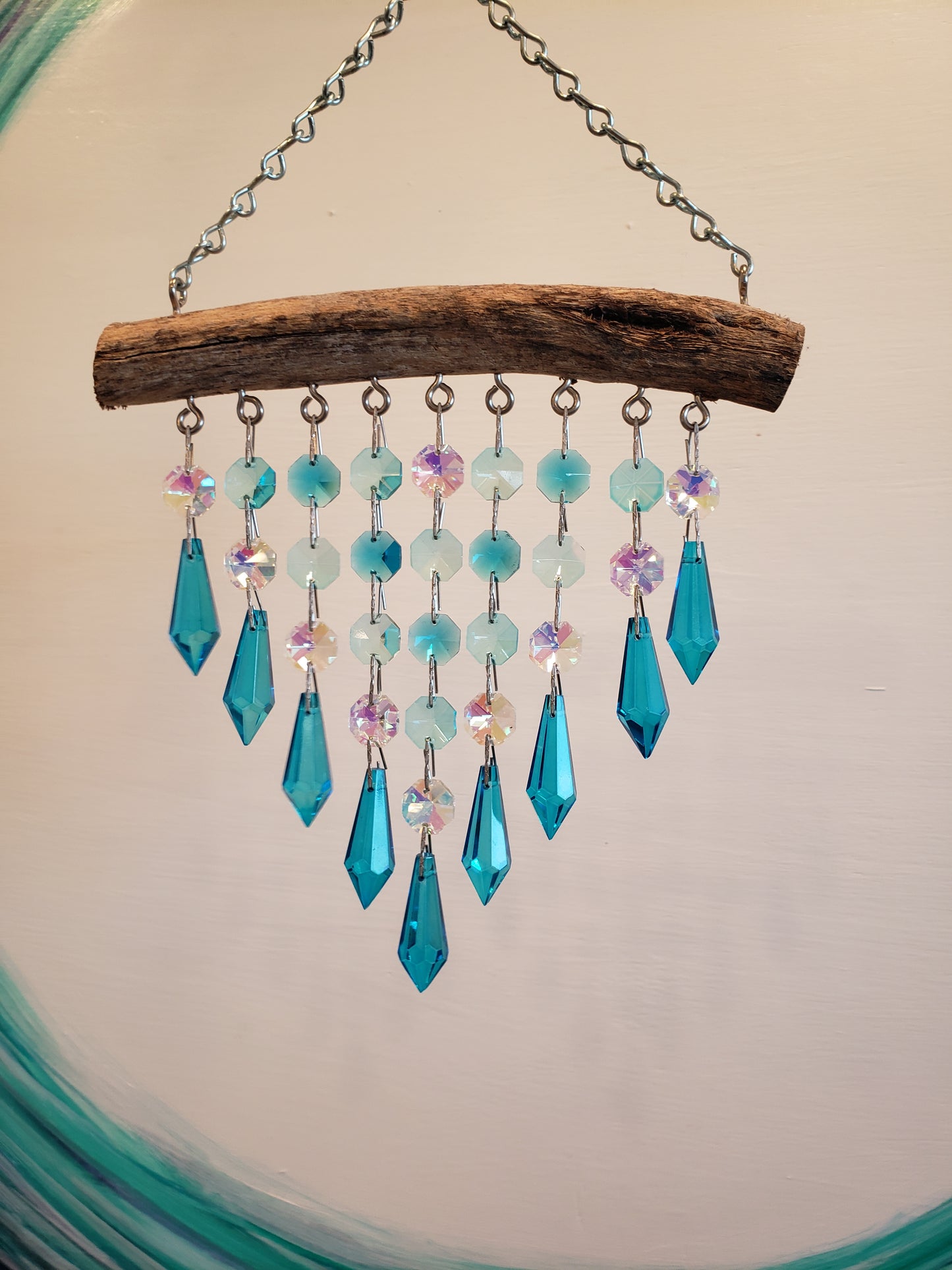 Dazzling Driftwood unique handmade suncatcher