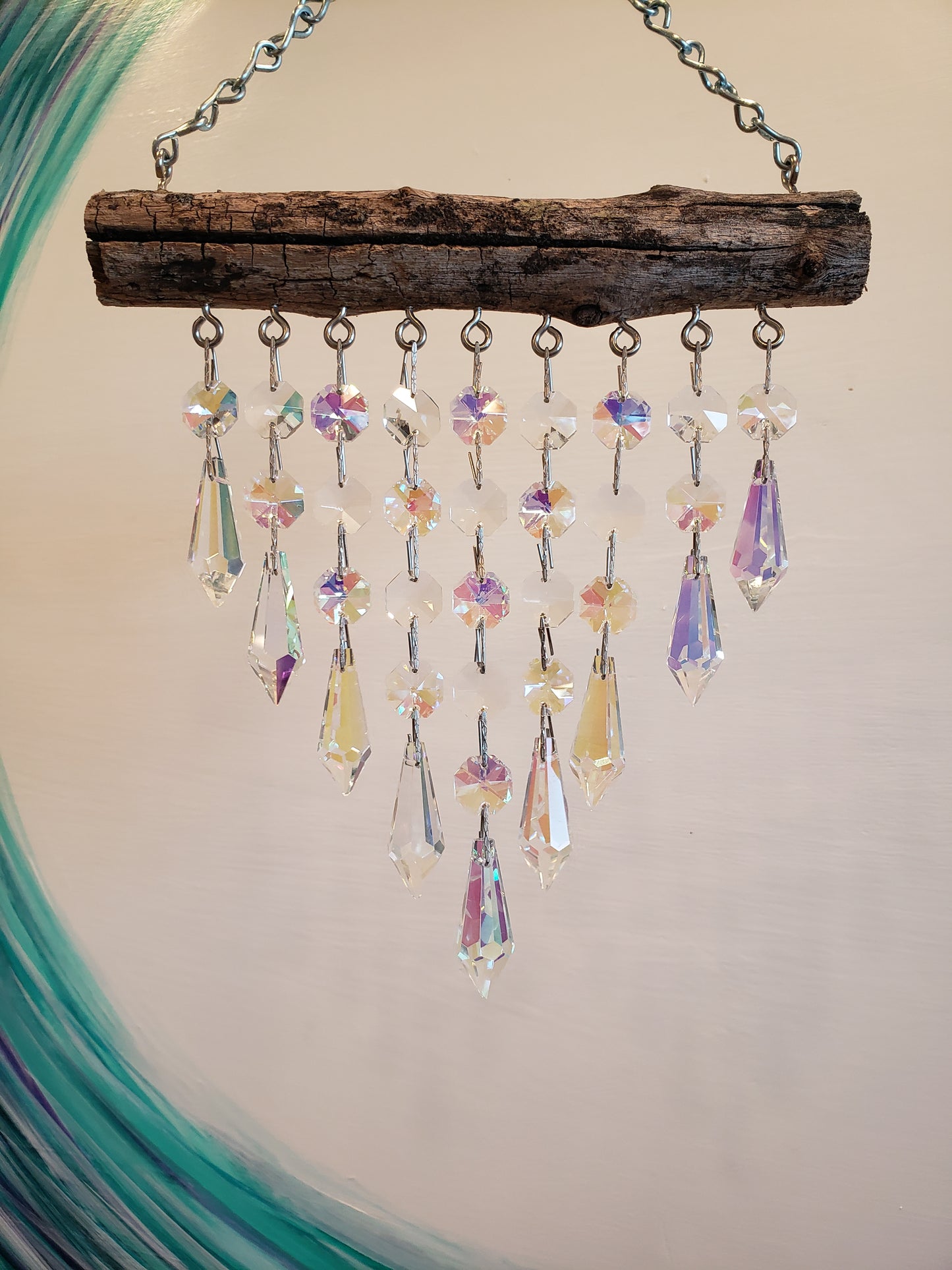 Dazzling Driftwood handmade suncatcher