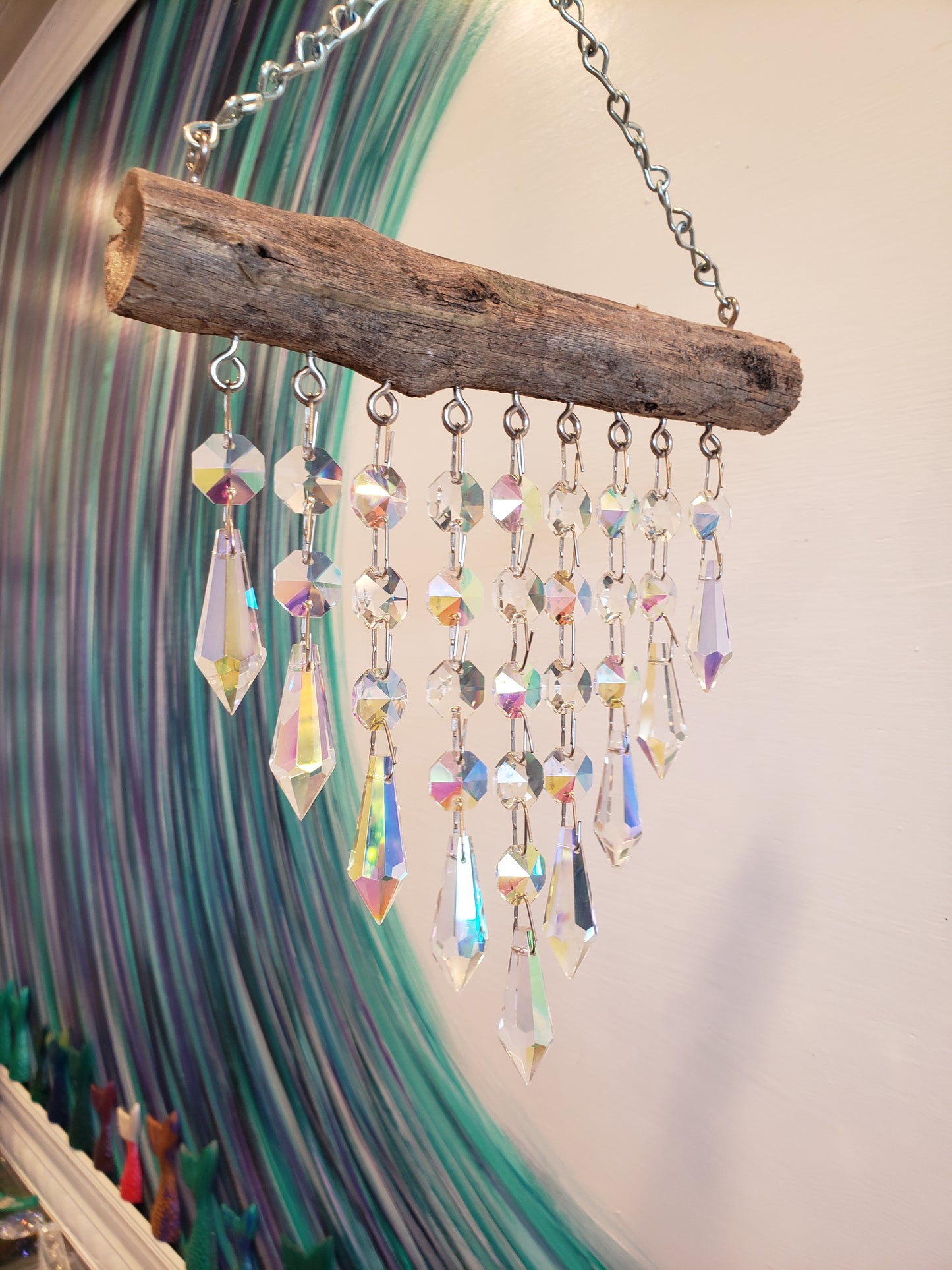 Unique handmade chandelier crystal suncatcher