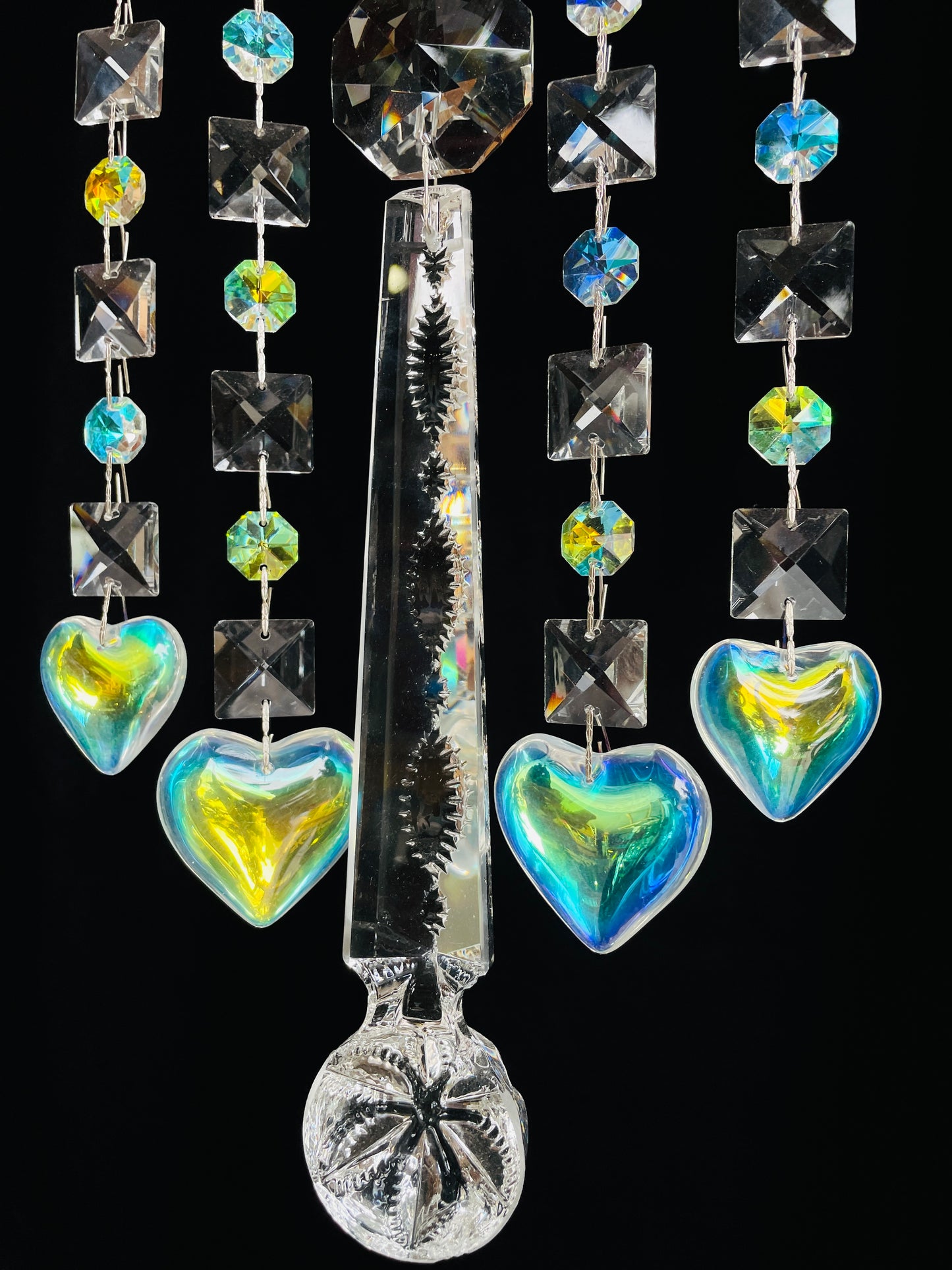 Chandelier crystal windchime suncatcher