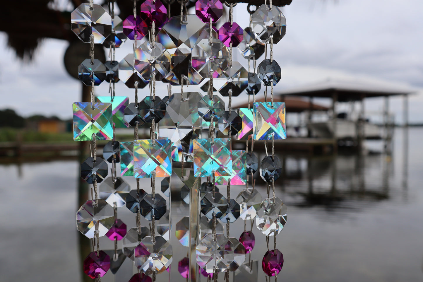 handmade wind chime sun catcher dazzling driftwood art