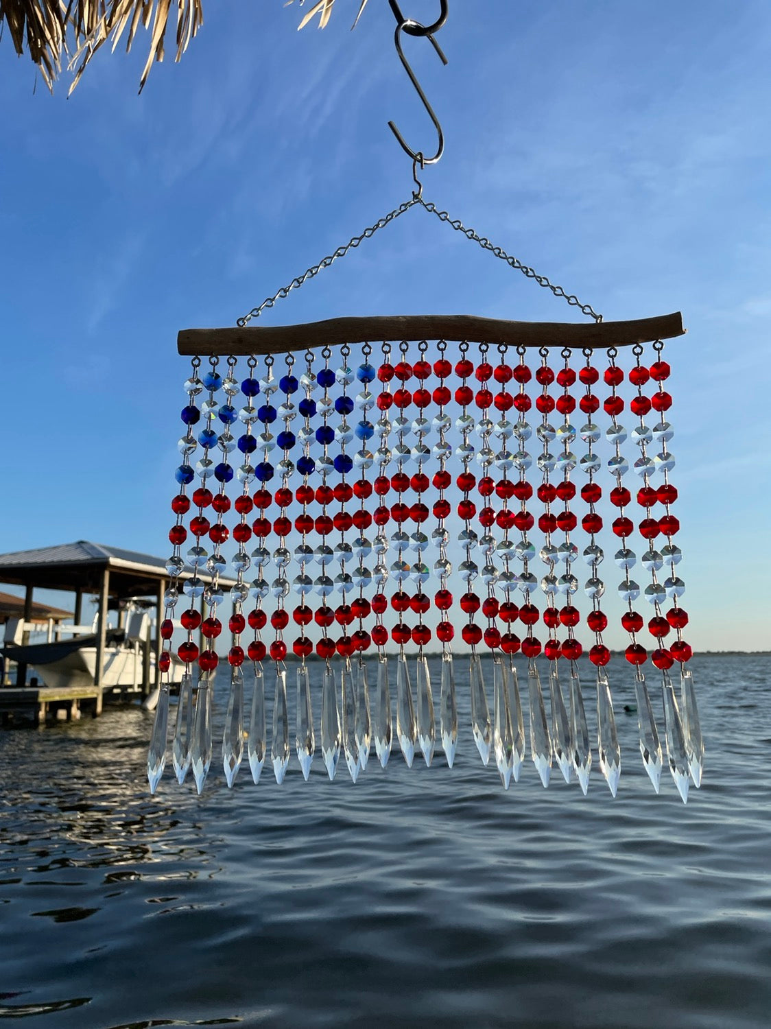 dazzling driftwood patriotic flag unique gifts handmade art Auburndale Florida