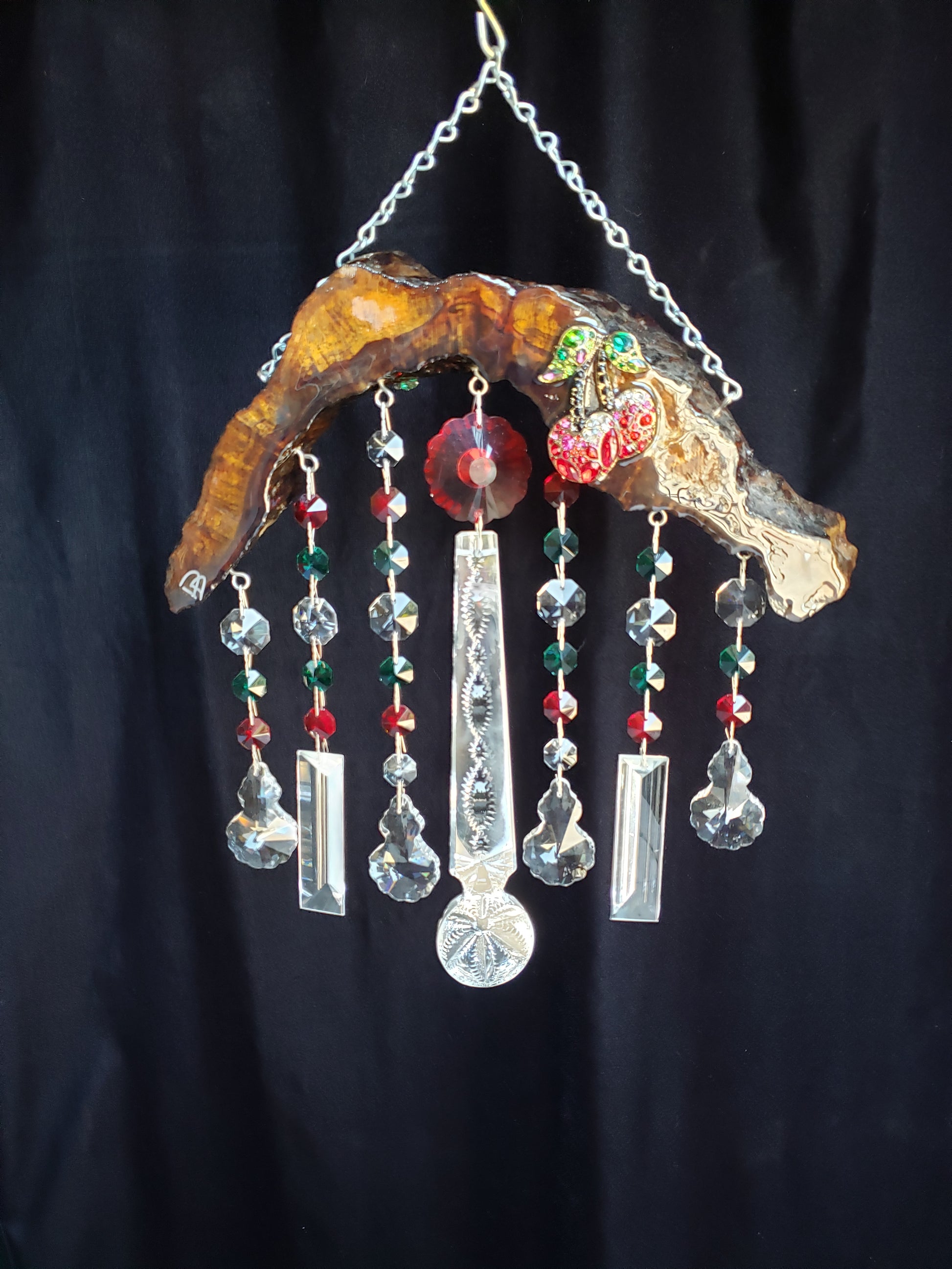 Unique gifts cherry inspired windchime sunactcher by Dazzling Driftwood Auburndale Florida