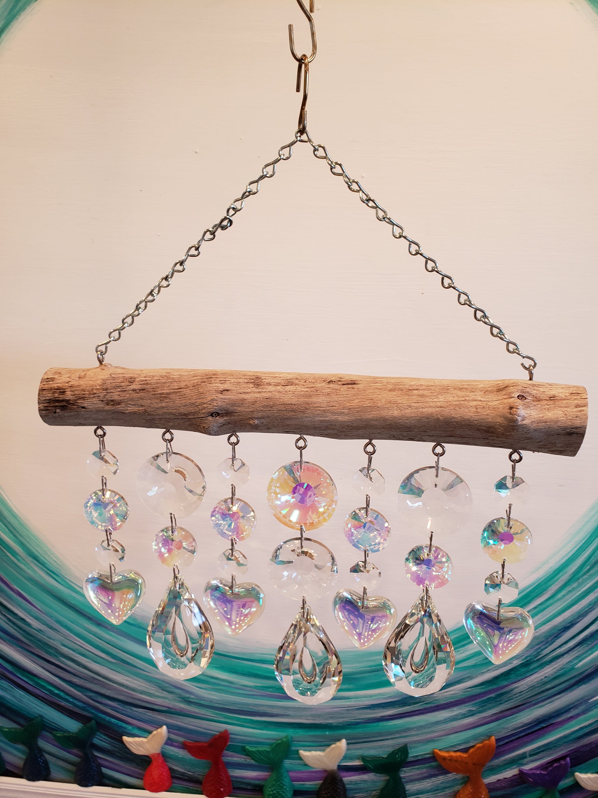 Dazzling Driftwood suncatching chandelier crystal unique gifts