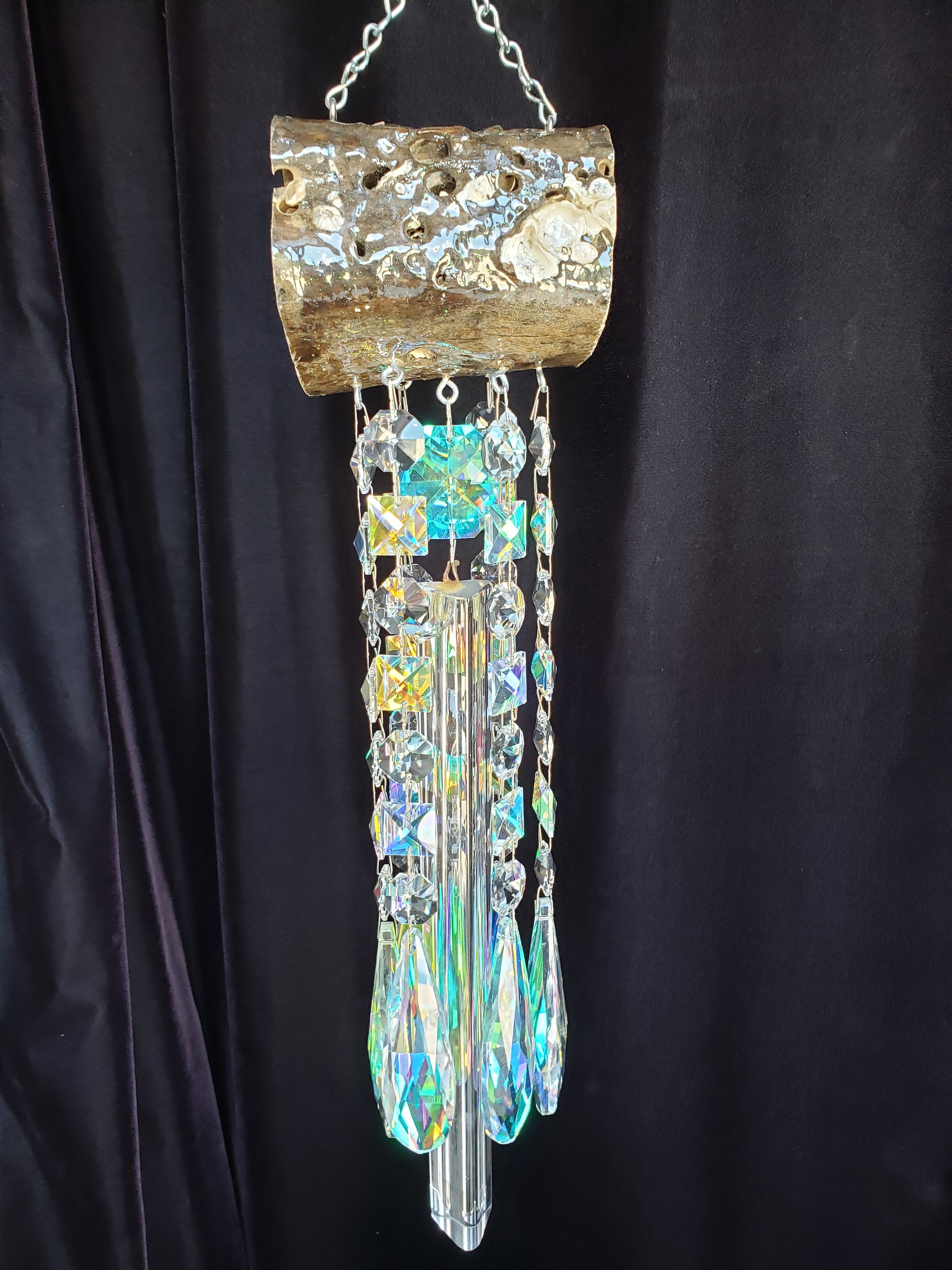 Handmade unique chandelier crystal windchime suncatcher