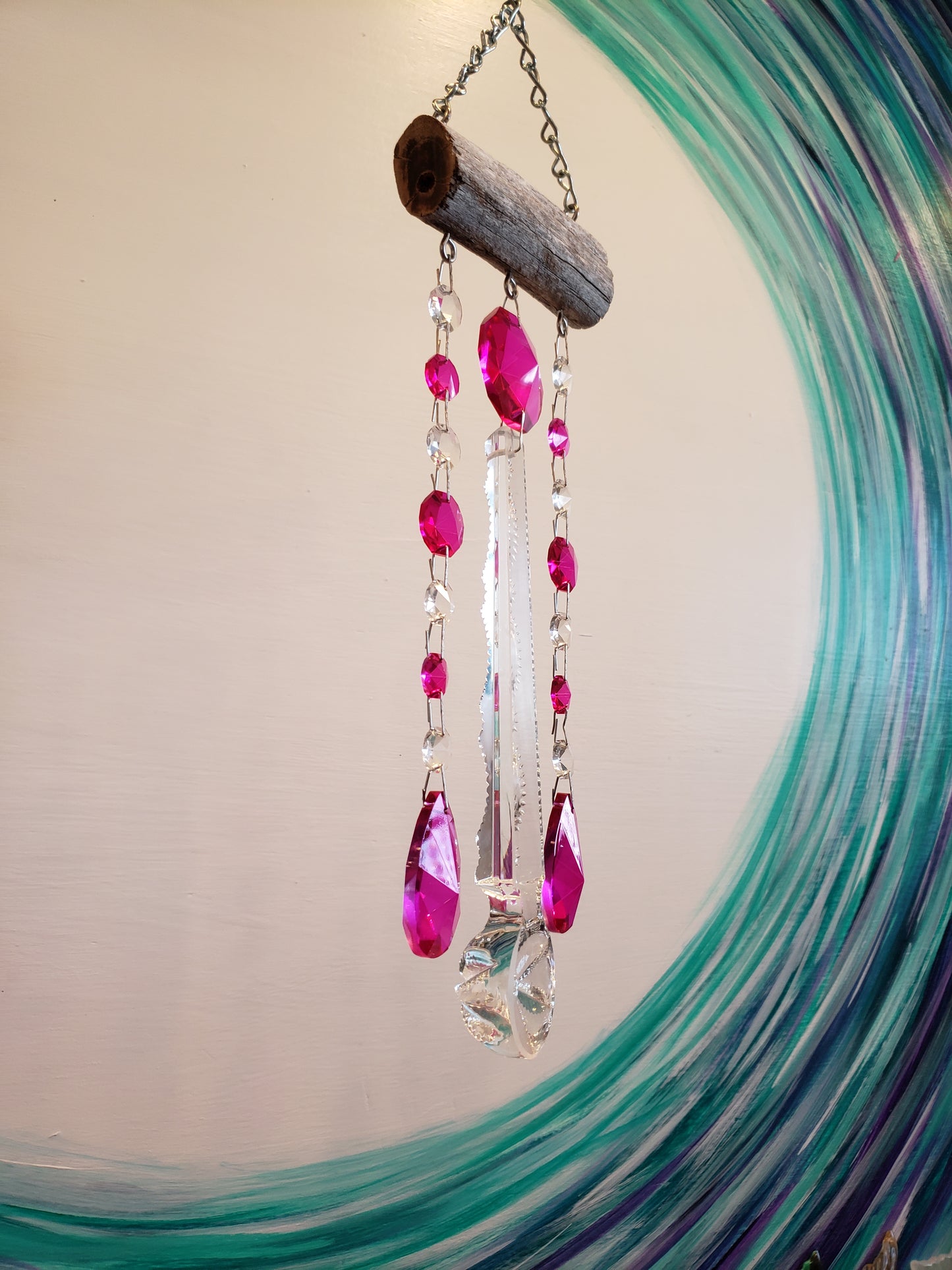 Chandelier crystal windchime suncatcher by Dazzling Driftwood Auburndale FL