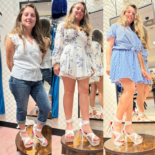 Dazzling Tootsie Clear Heel Rental