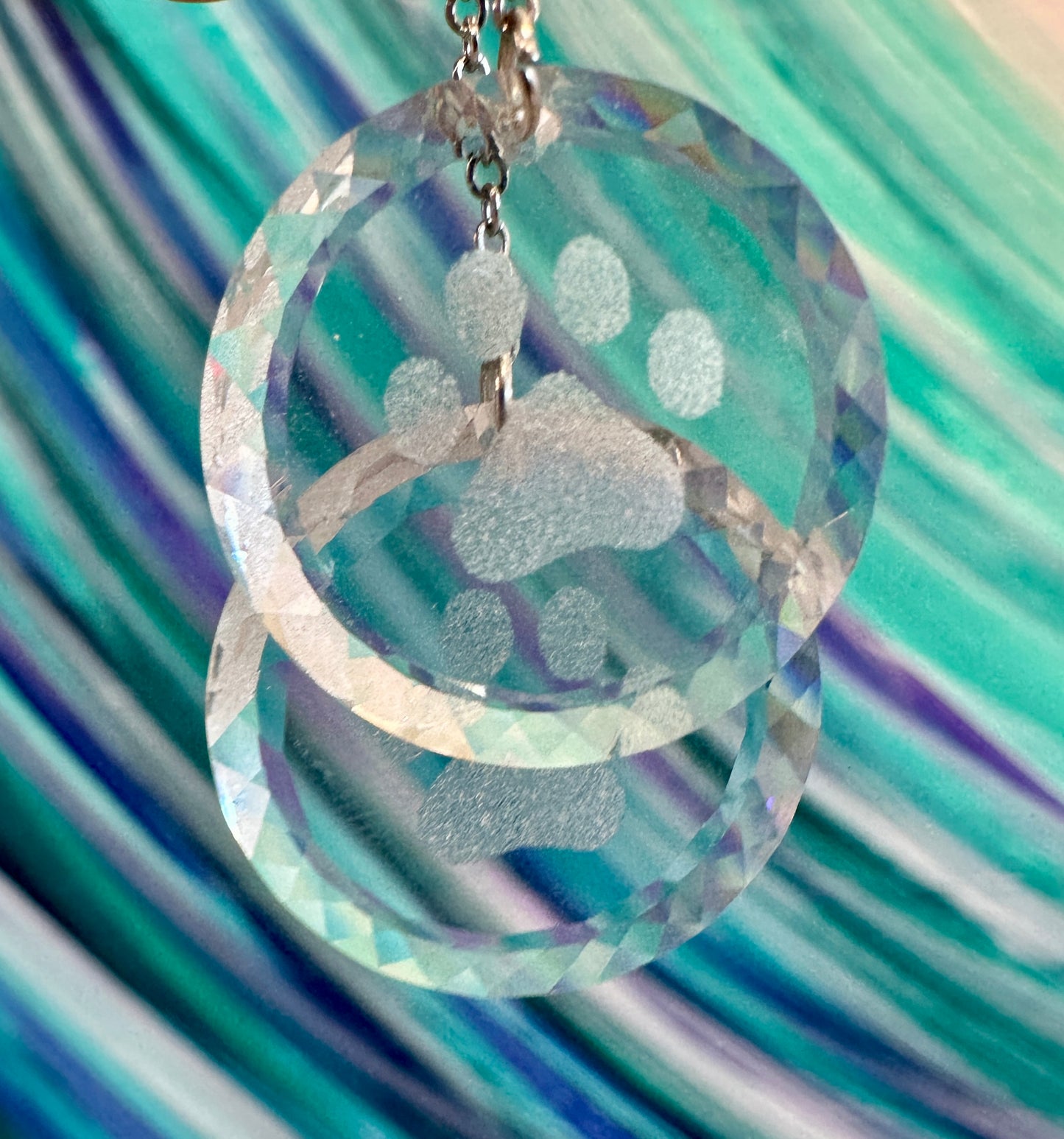 Hand etches Swarovski Crystal Earrings