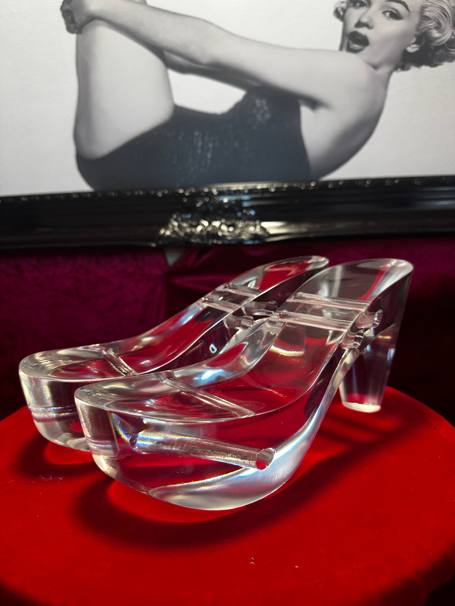 Dazzling Tootsies Clear Platform Heels