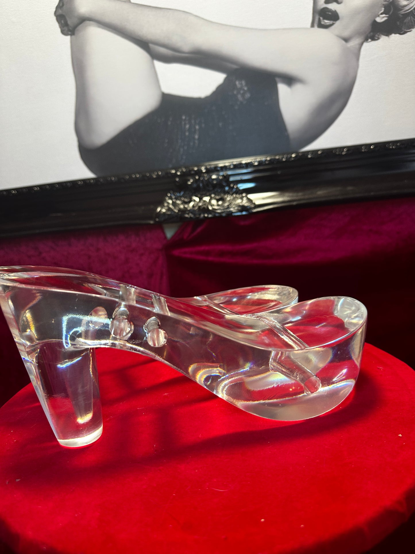 Dazzling Tootsies Clear Platform Heels