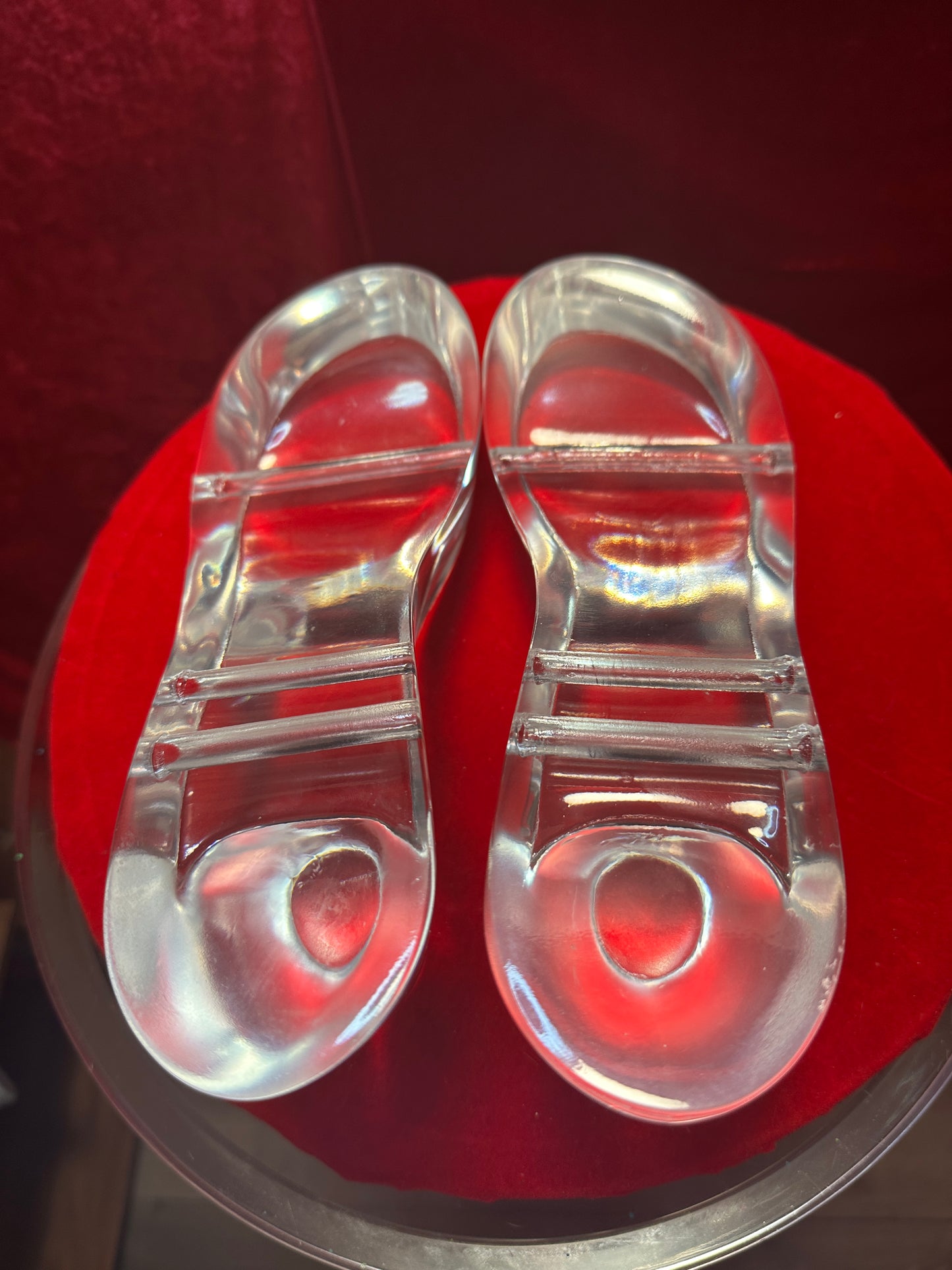 Dazzling Tootsies Clear Platform Heels