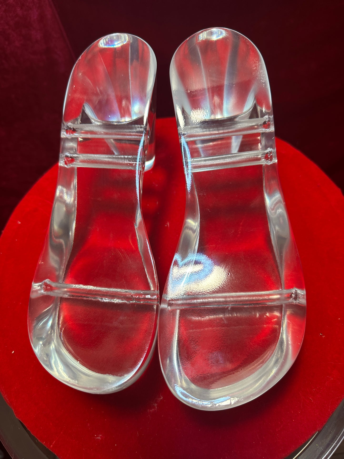 Dazzling Tootsies Clear Platform Heels
