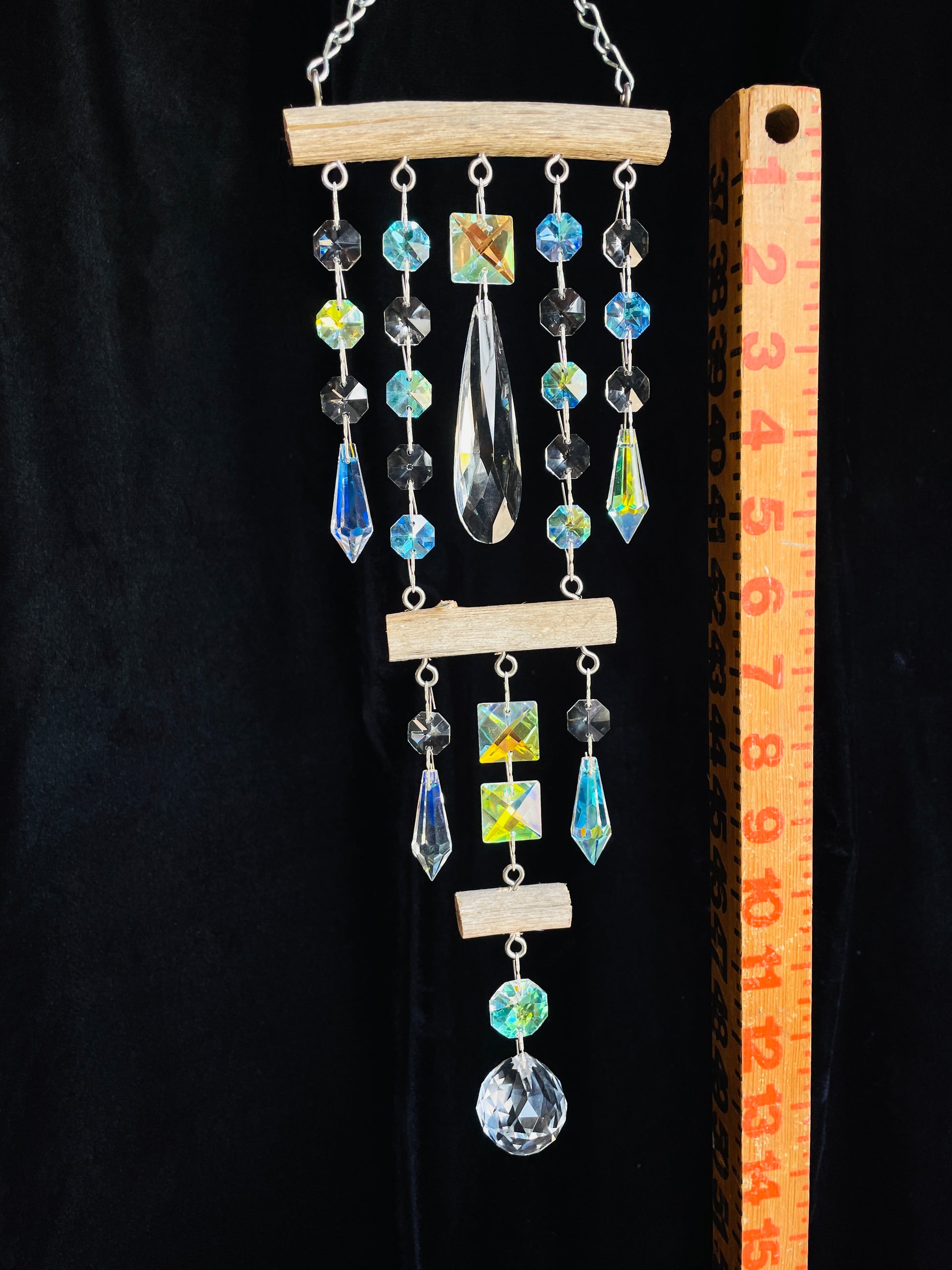 Dazzling Driftwood handmade unique chandelier crystal suncatcher