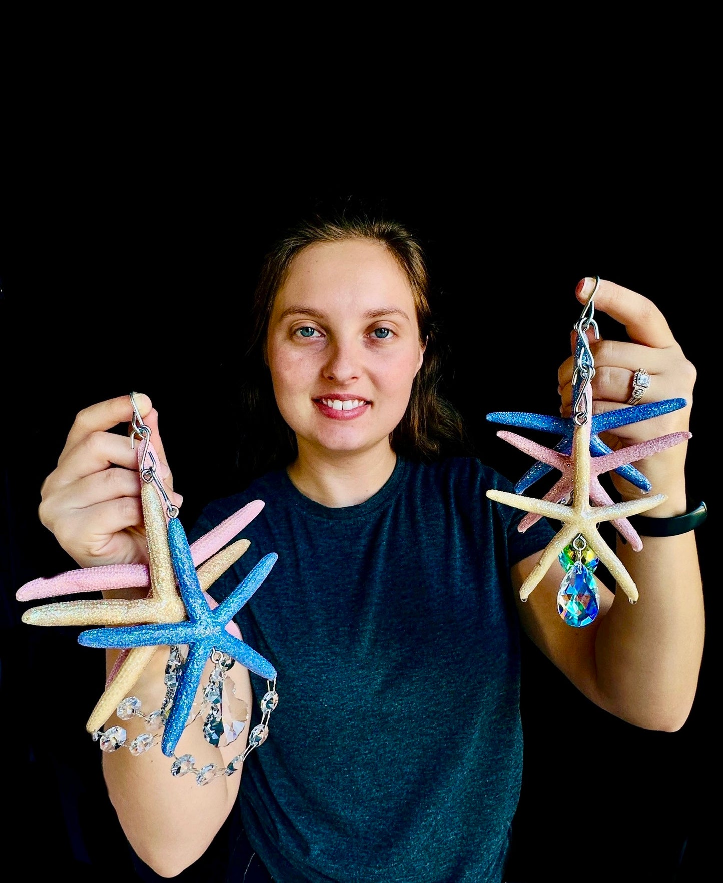 Real Starfish Dazzling Suncatcher