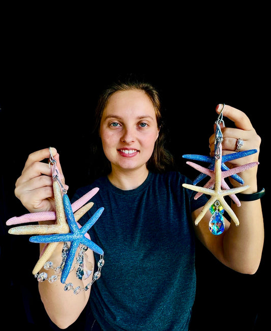 Real Starfish Dazzling Suncatcher