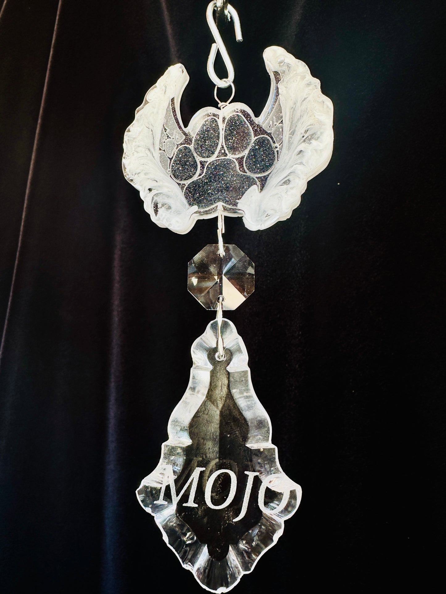 Paw Print Wing Memorial Suncatcher