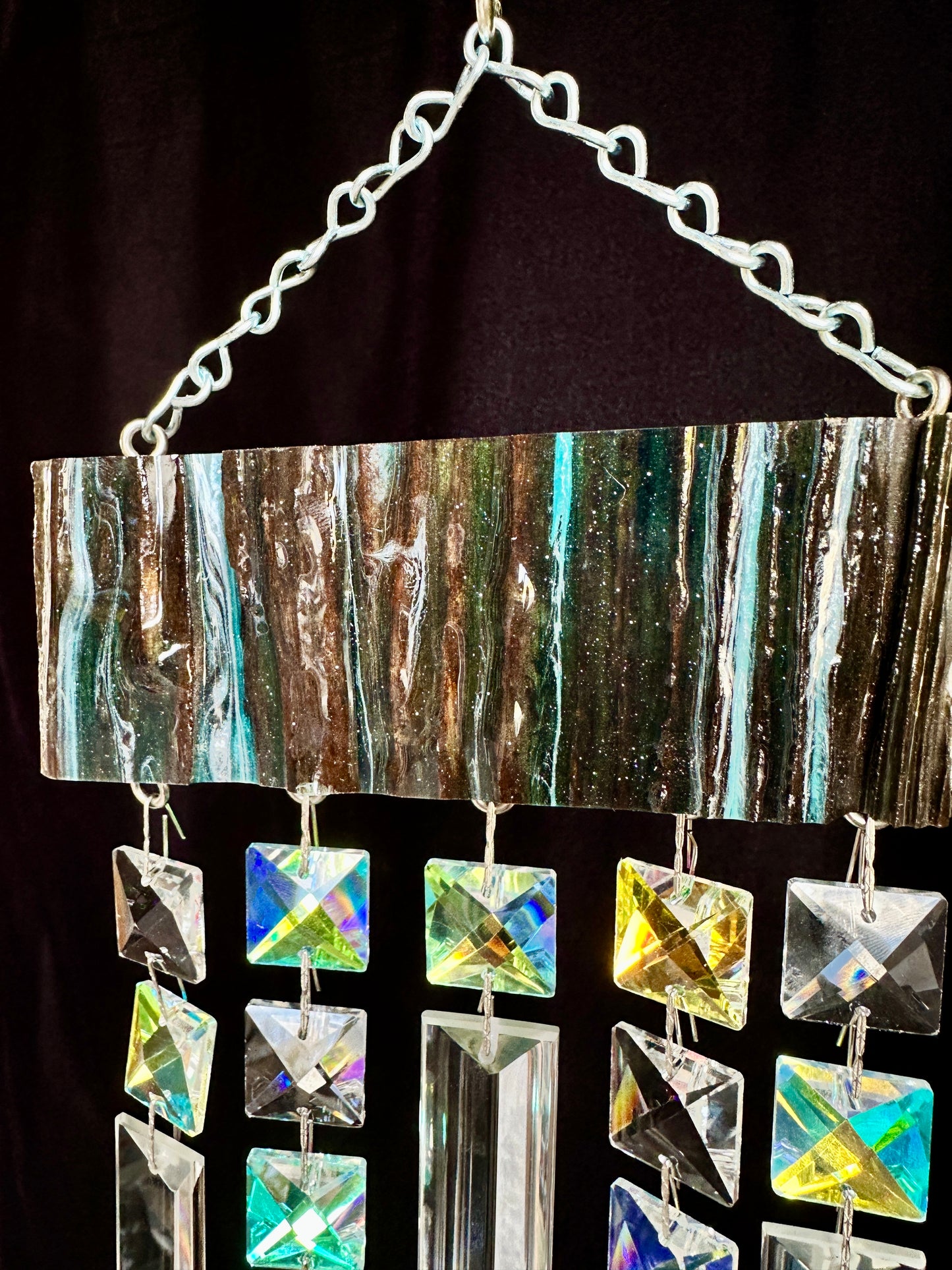 Art Deco Driftwood Suncatching Windchime 5