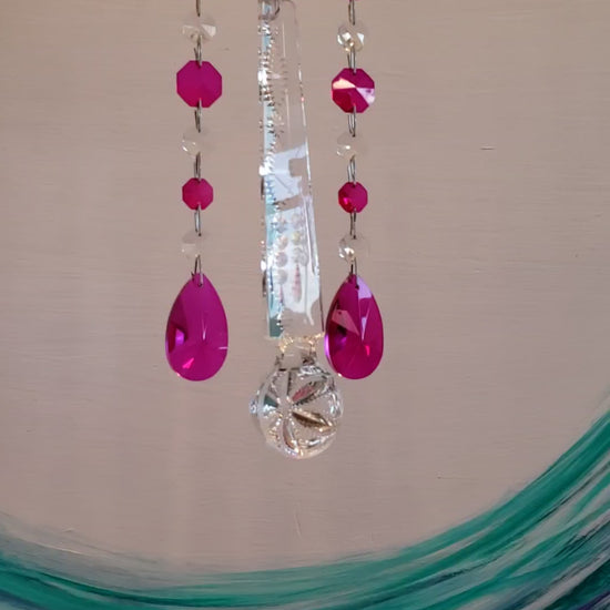 Dazzling Driftwood unique handmade windchime suncatchers