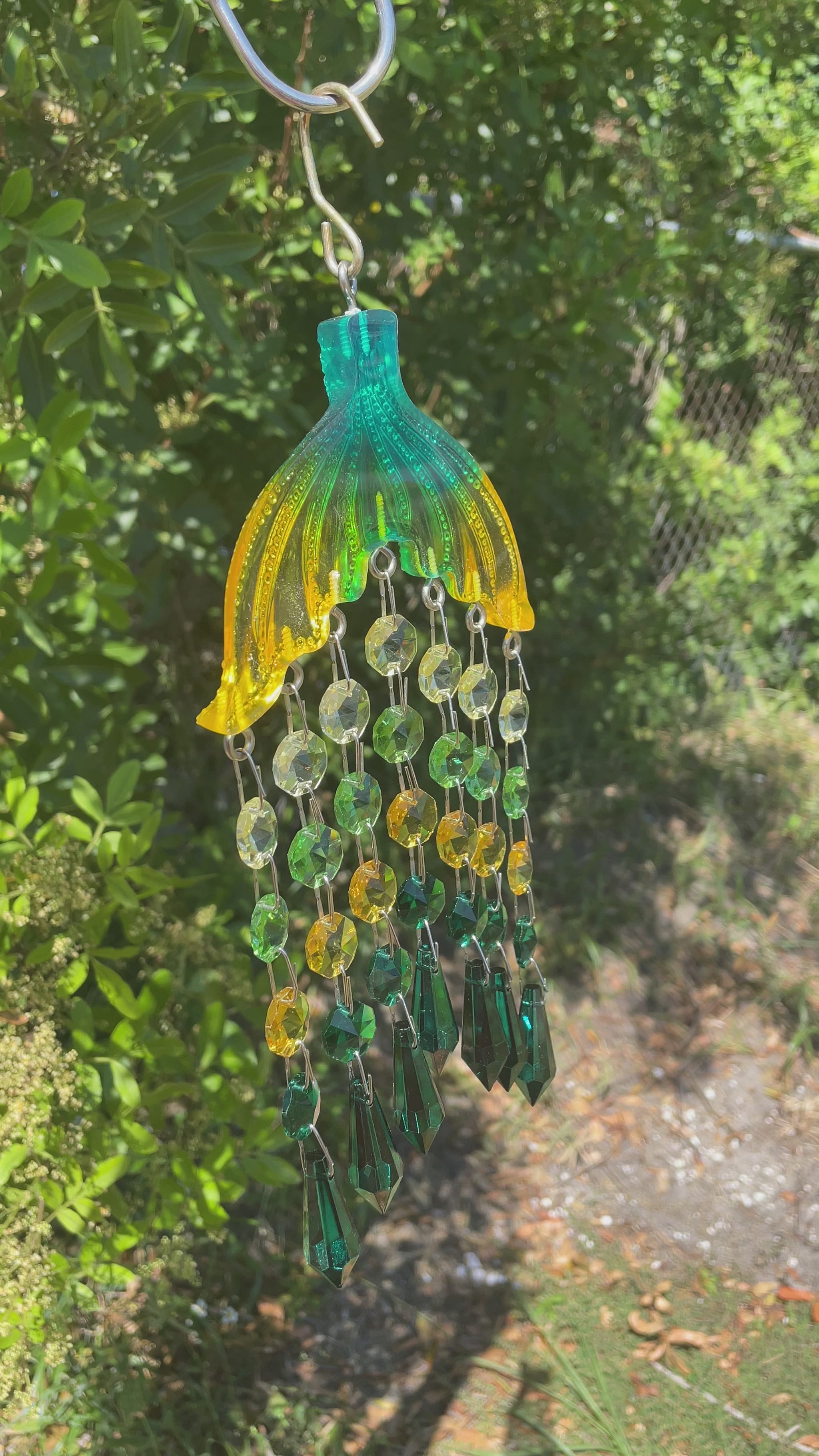 Mermaids tail suncatcher by Dazzling Driftwood