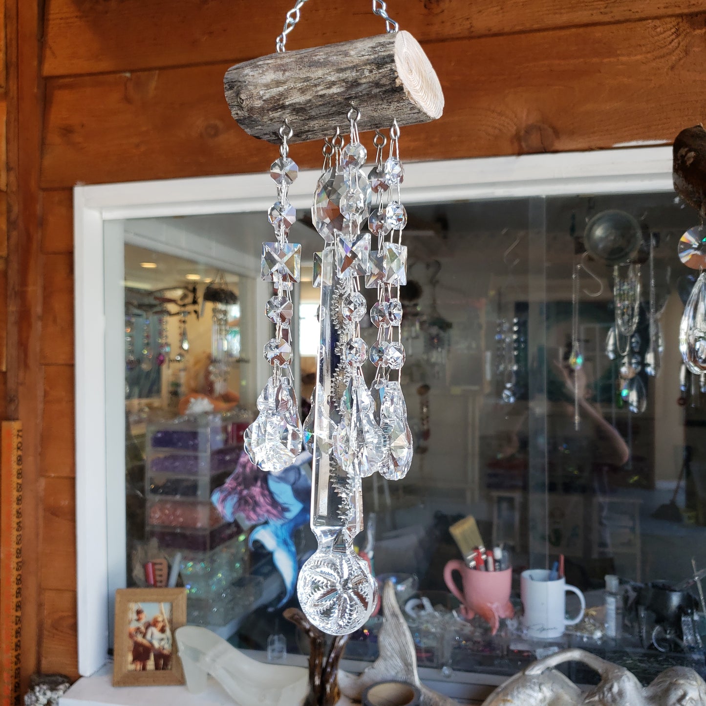 unique gifts Dazzling Driftwood handmade wind chime sun catchers