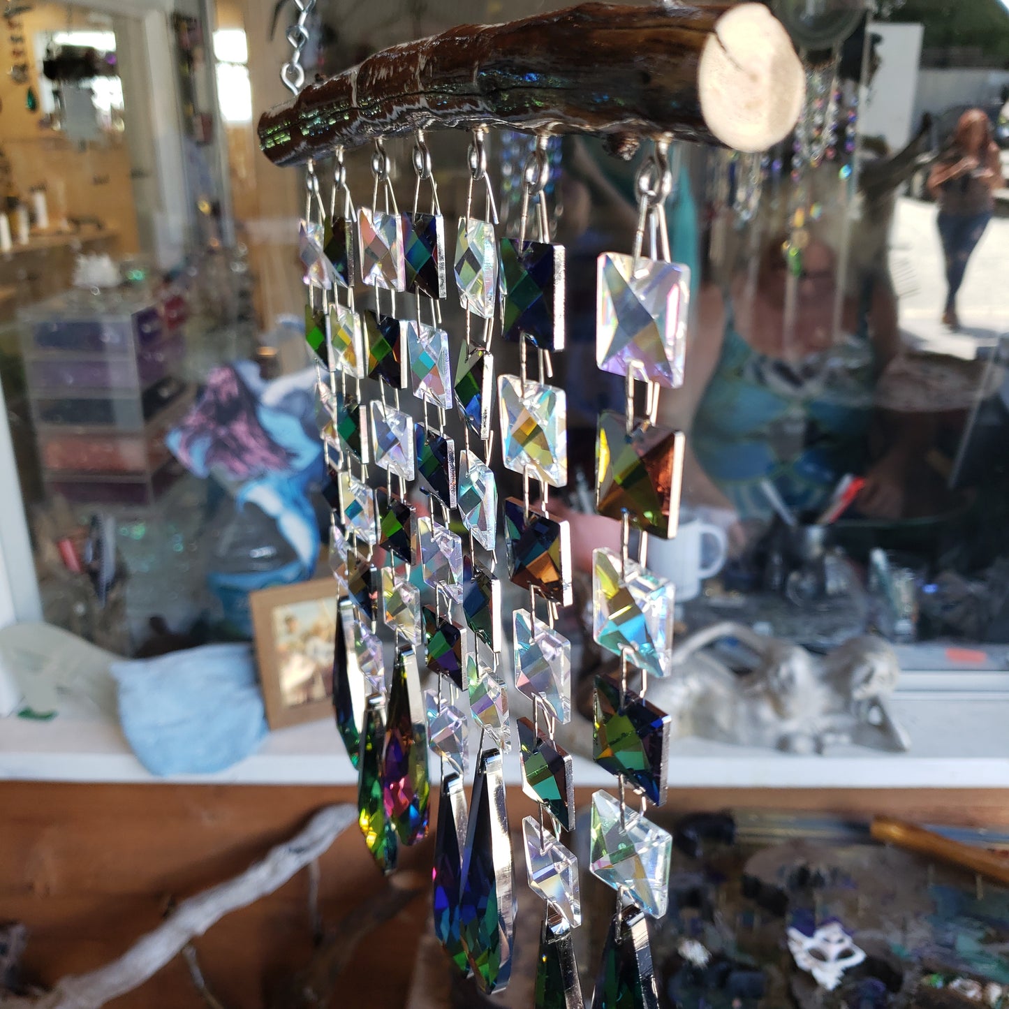 dazzling driftwood sun-catcher chandelier crystal