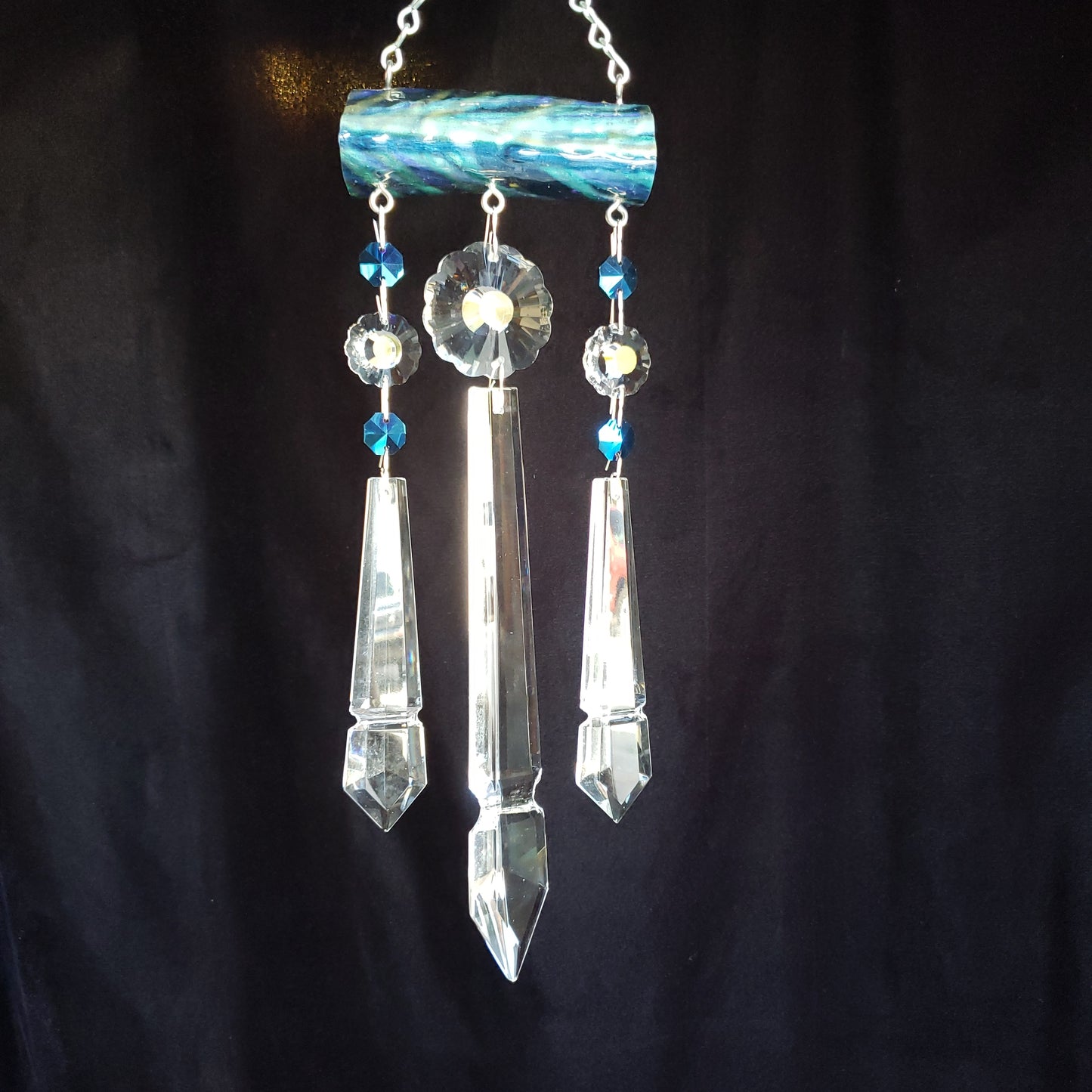 Dazzling Driftwood chandelier crystal windchime suncatcher