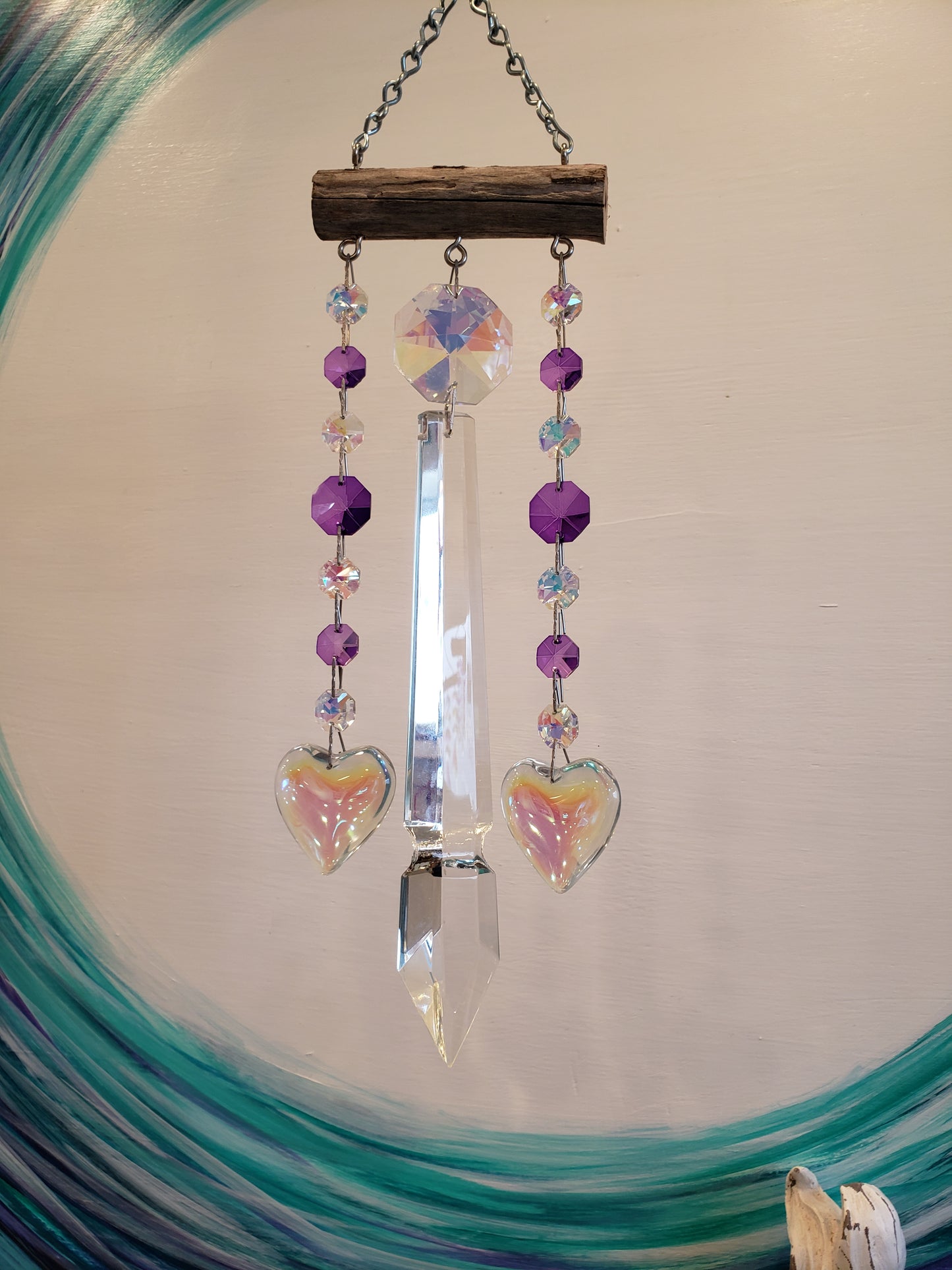 Dazzling Driftwood hand made wind chime