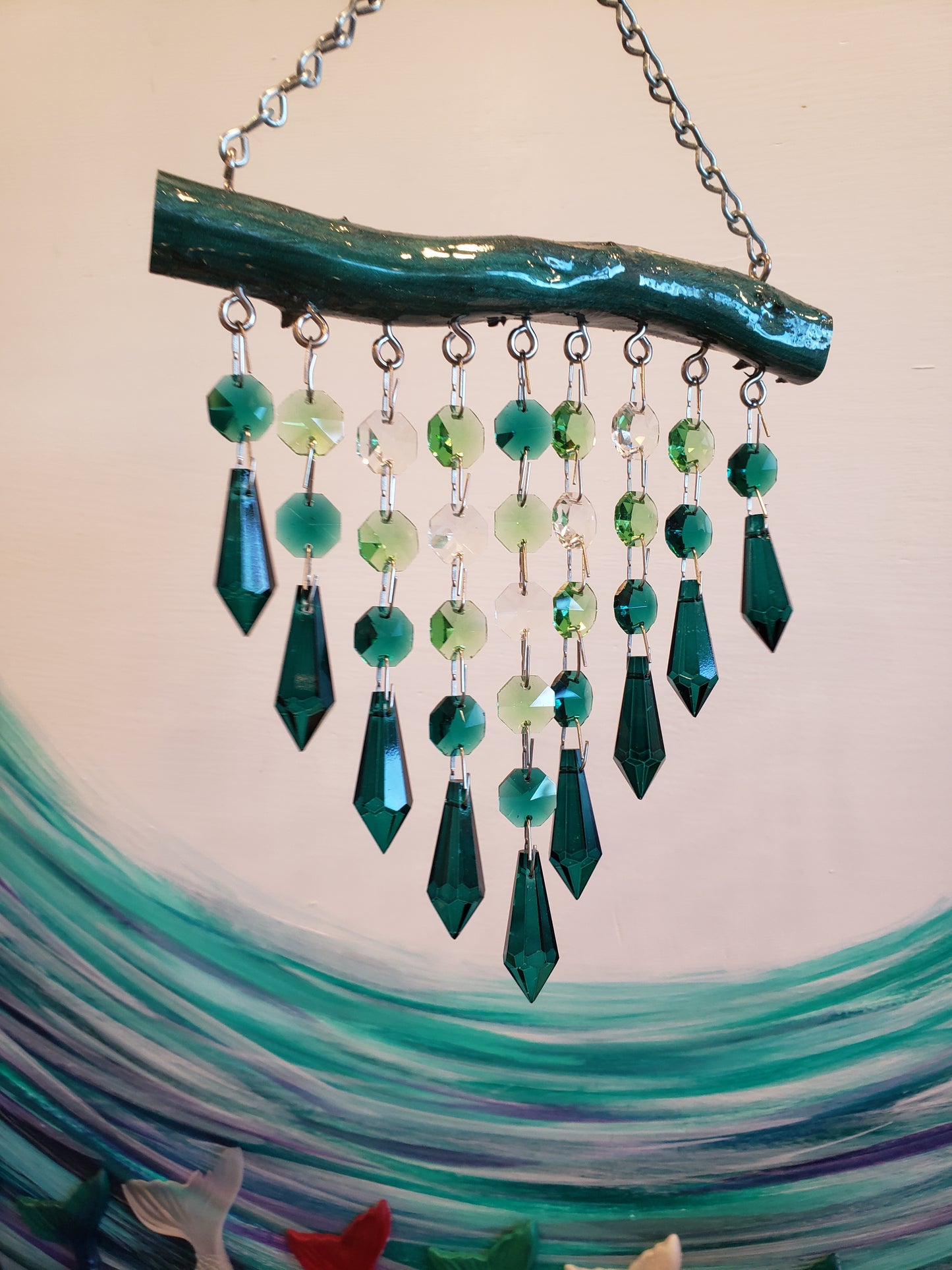Dazzling Driftwood handmade suncatcher