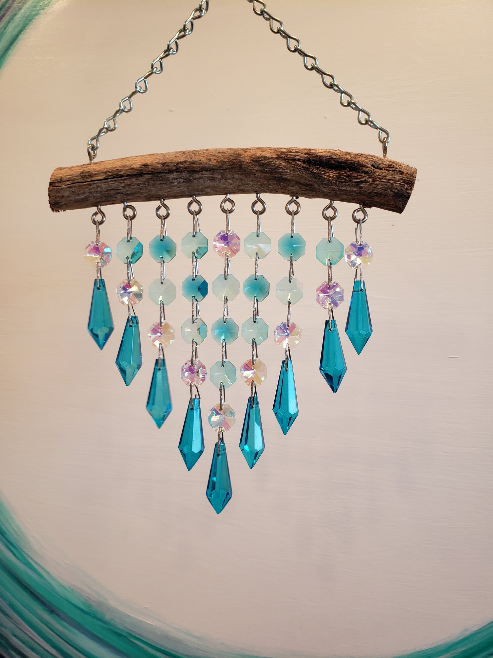 Dazzling Driftwood unique handmade suncatcher