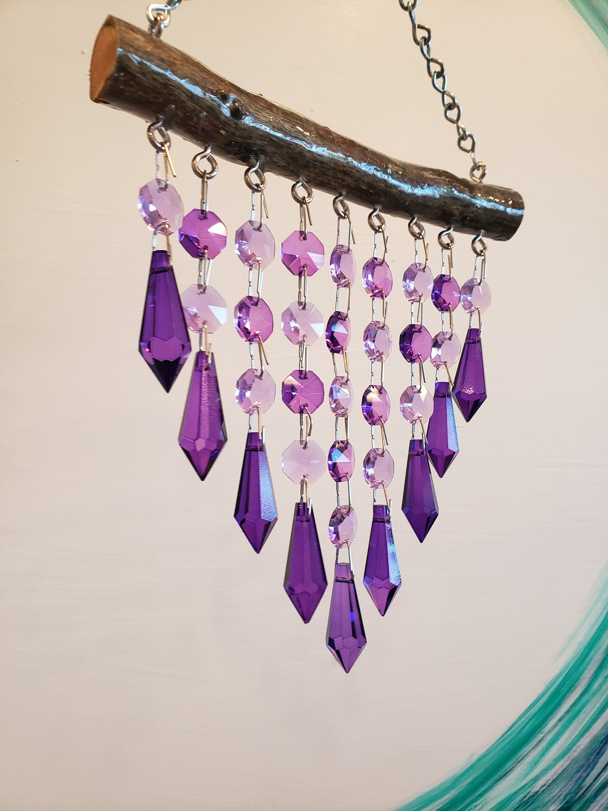 Unique handmade chandelier crystal suncatcher