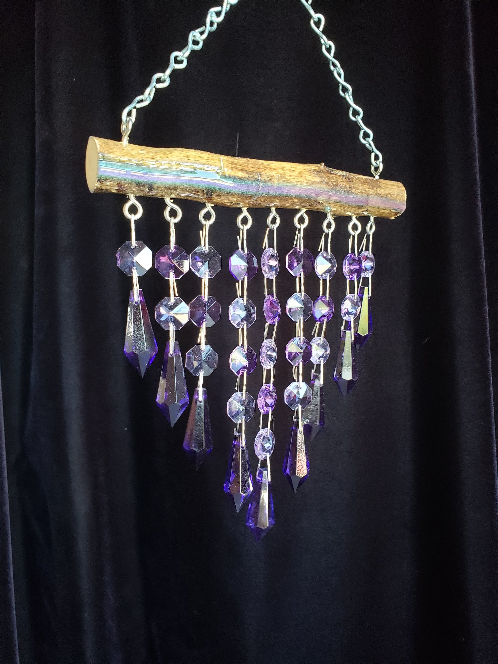 Purpule chandelier crystal sunactcher