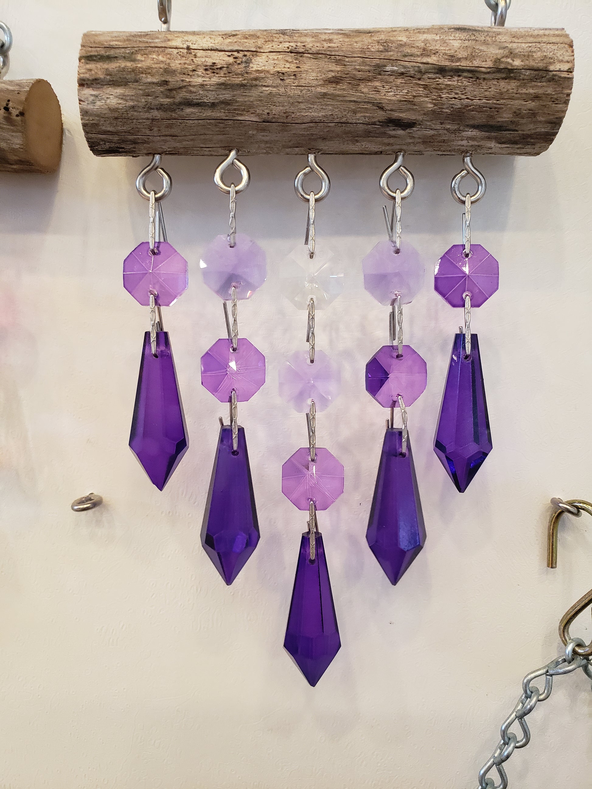 Purple chandelier crystal sunactcher Dazzling Driftwood