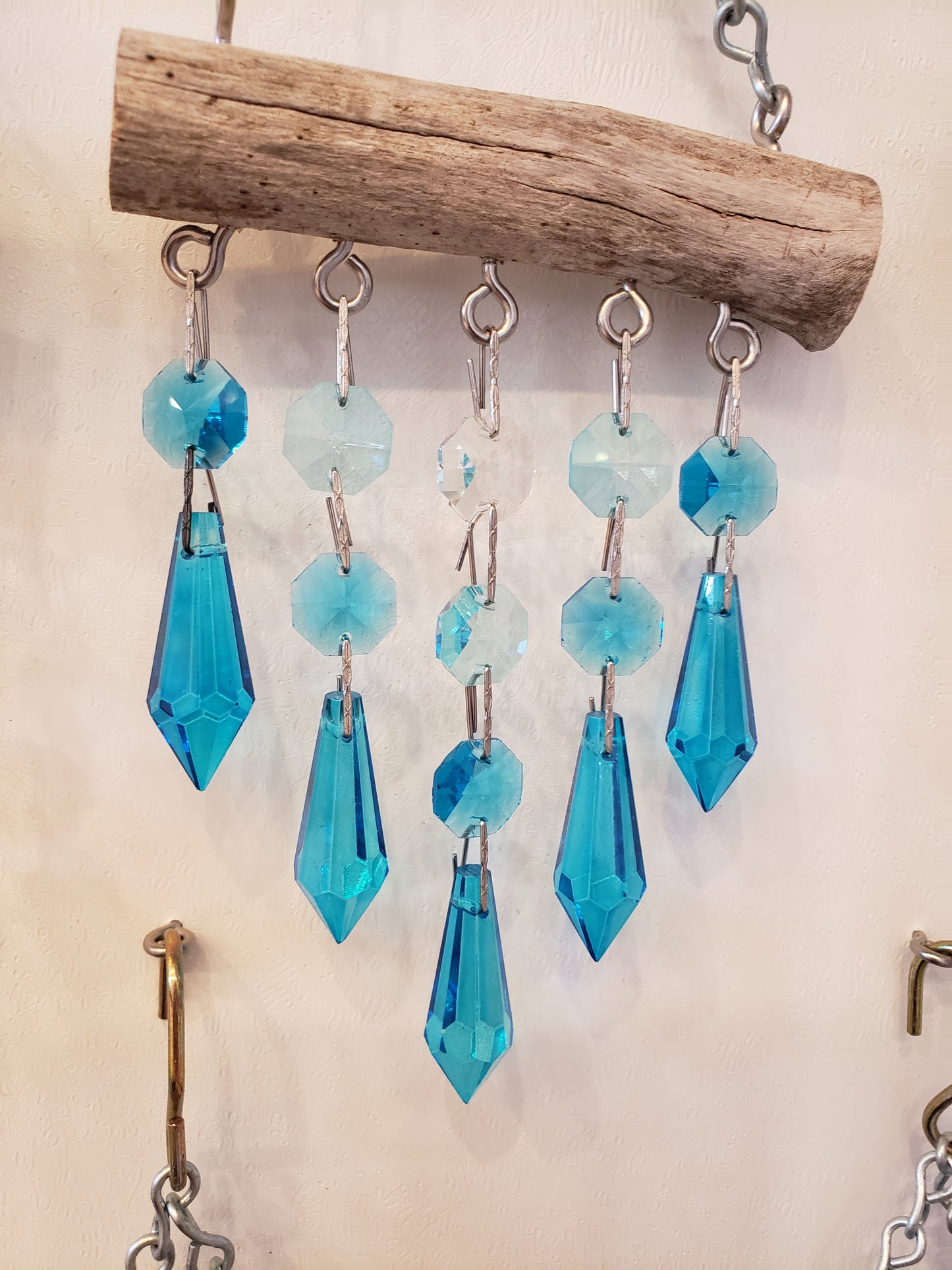 Light blue chandelier crystal suncatcher Dazzling Driftwood