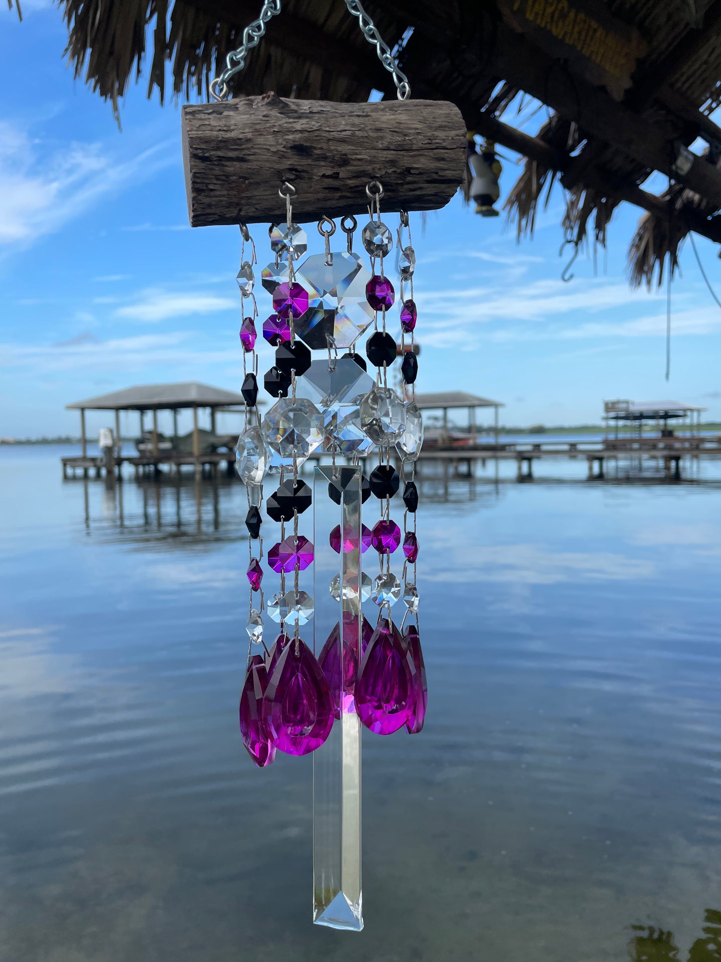 unique gifts Dazzling Driftwood handmade wind chime sun catcher