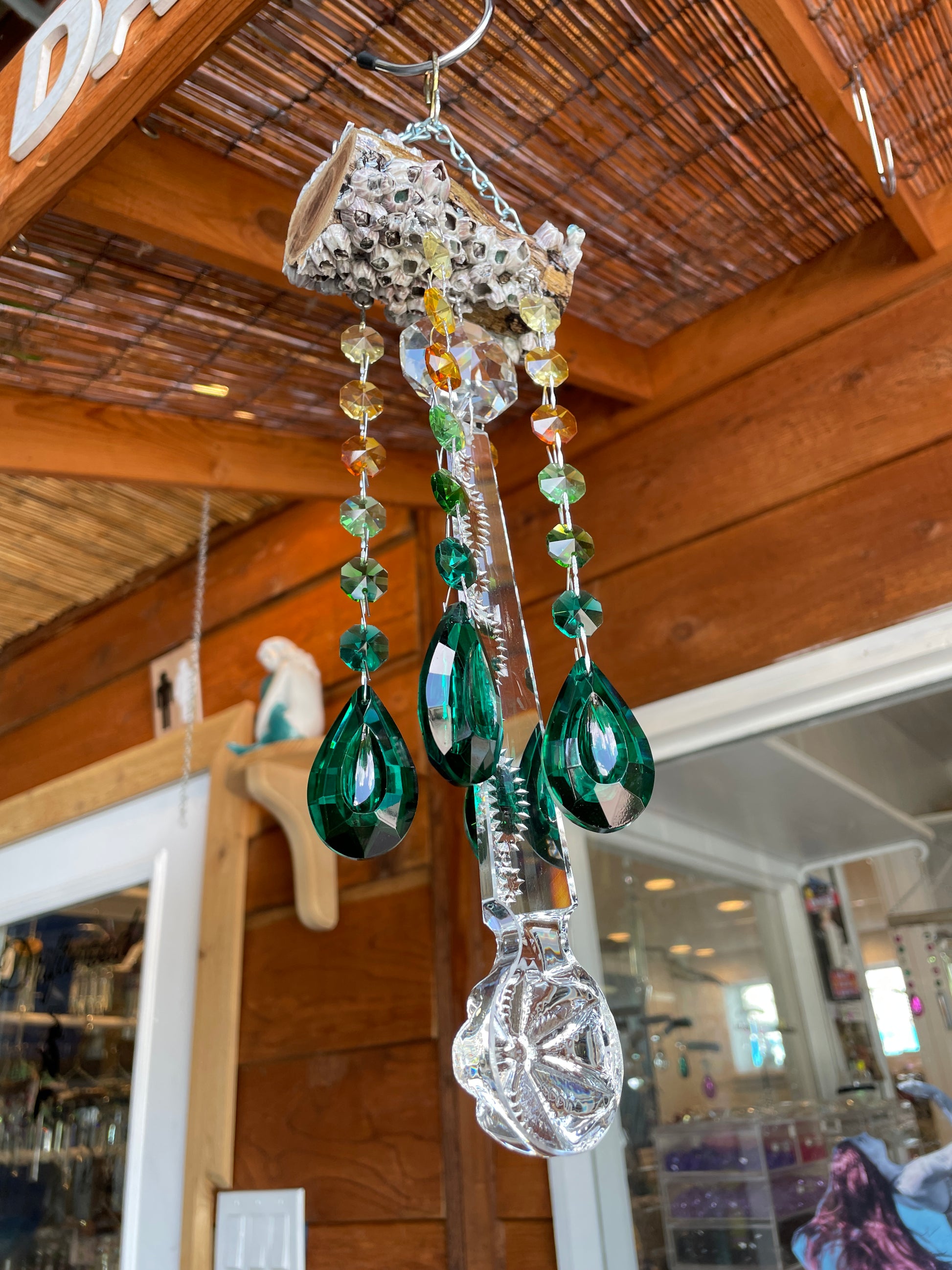 barnacle windchime dandalion 5 with chandiler crystals