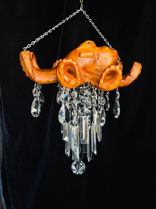 handmade octopus chandelier crystal windchime unique gifts by dazzling Driftwood Auburndale Florida