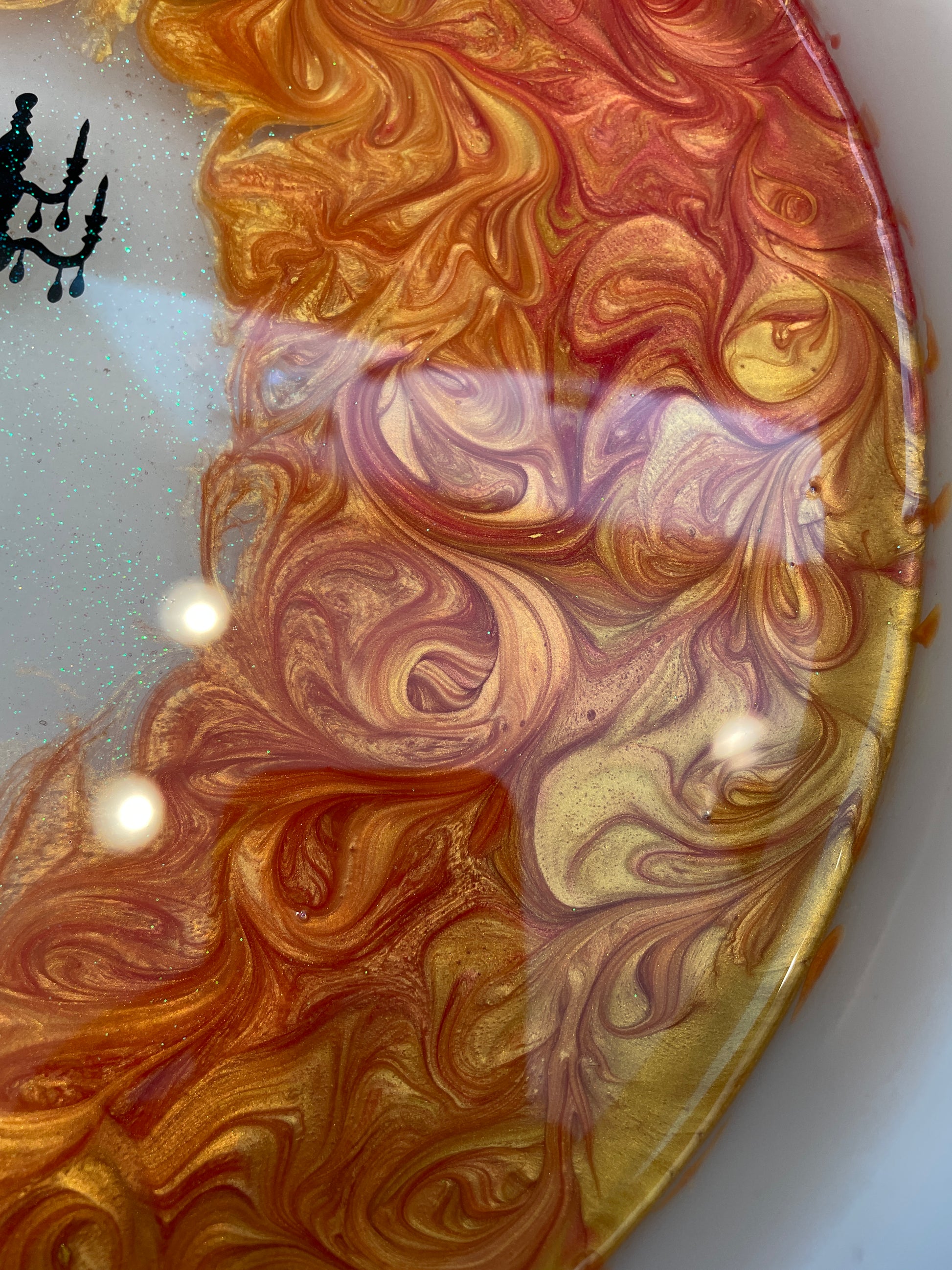 epoxy resin mermaid chandelier disk