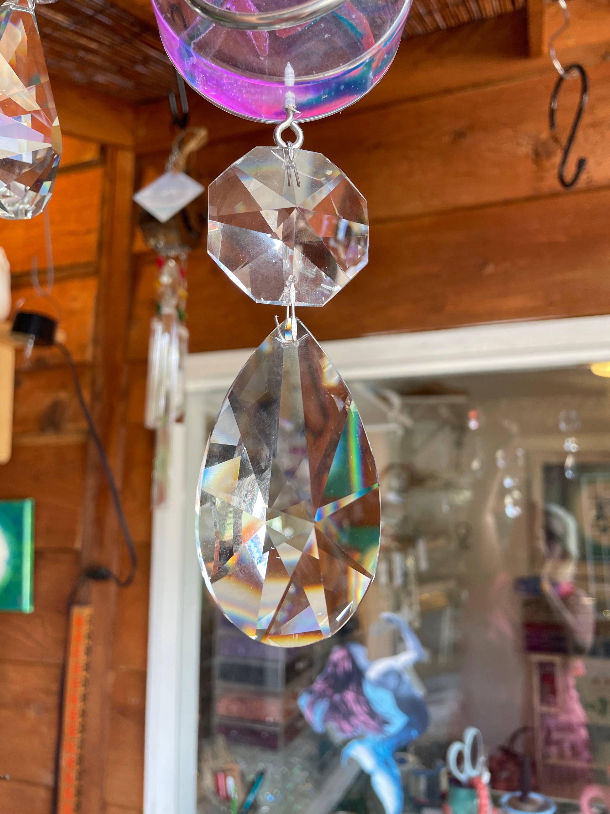 sun catching chandelier crystals